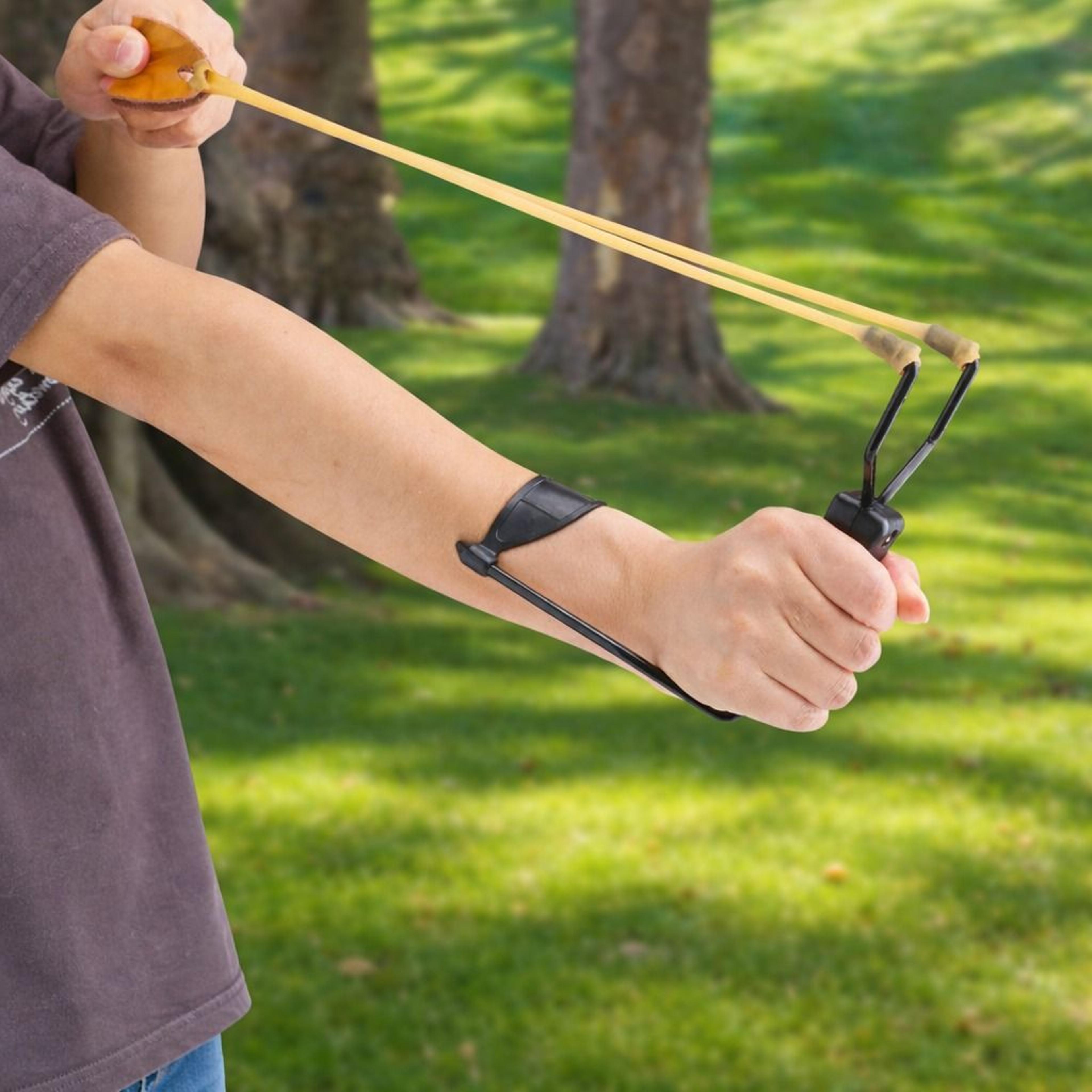 high velocity folding wrist slingshot - powerful hunting slingshot for precision and durability