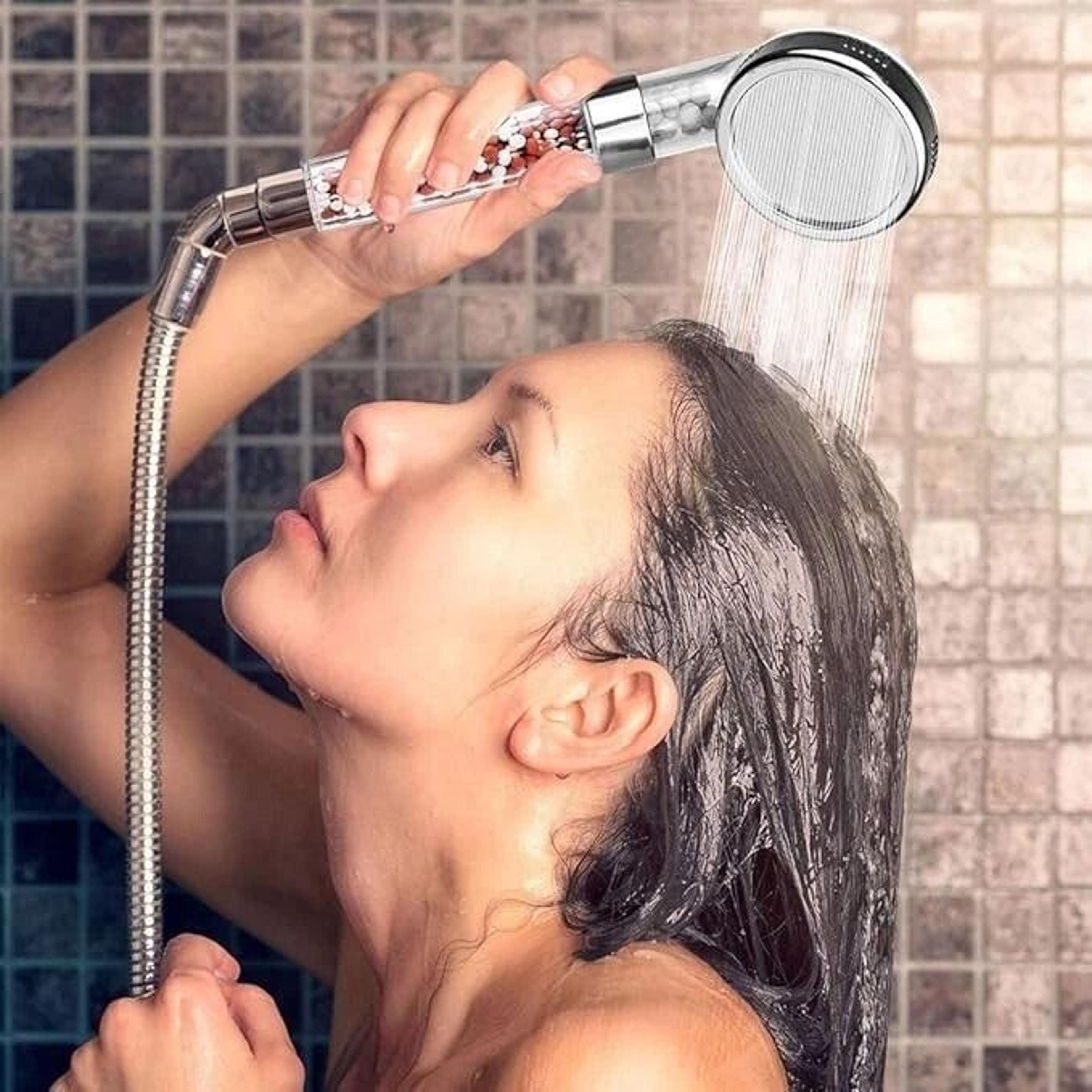 high pressure shower head with handheld spray combo – filtered water system for clean, relaxing showers
