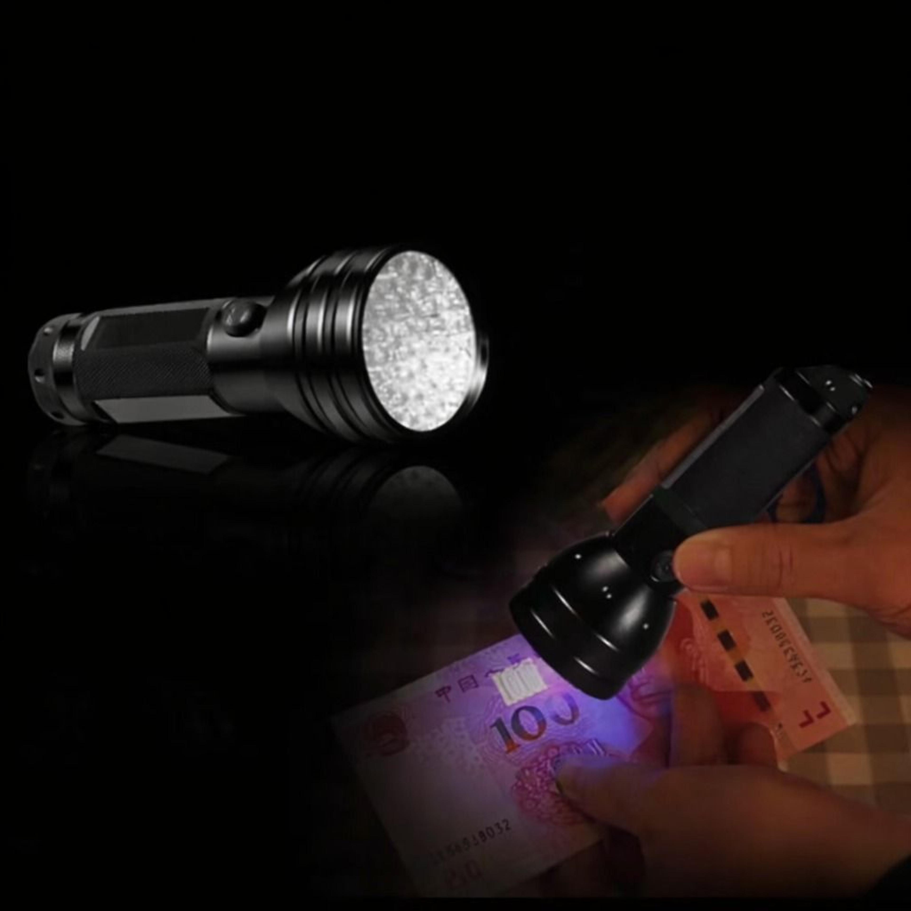 led flashlight blacklight inspection lamp torch – light for detection & security