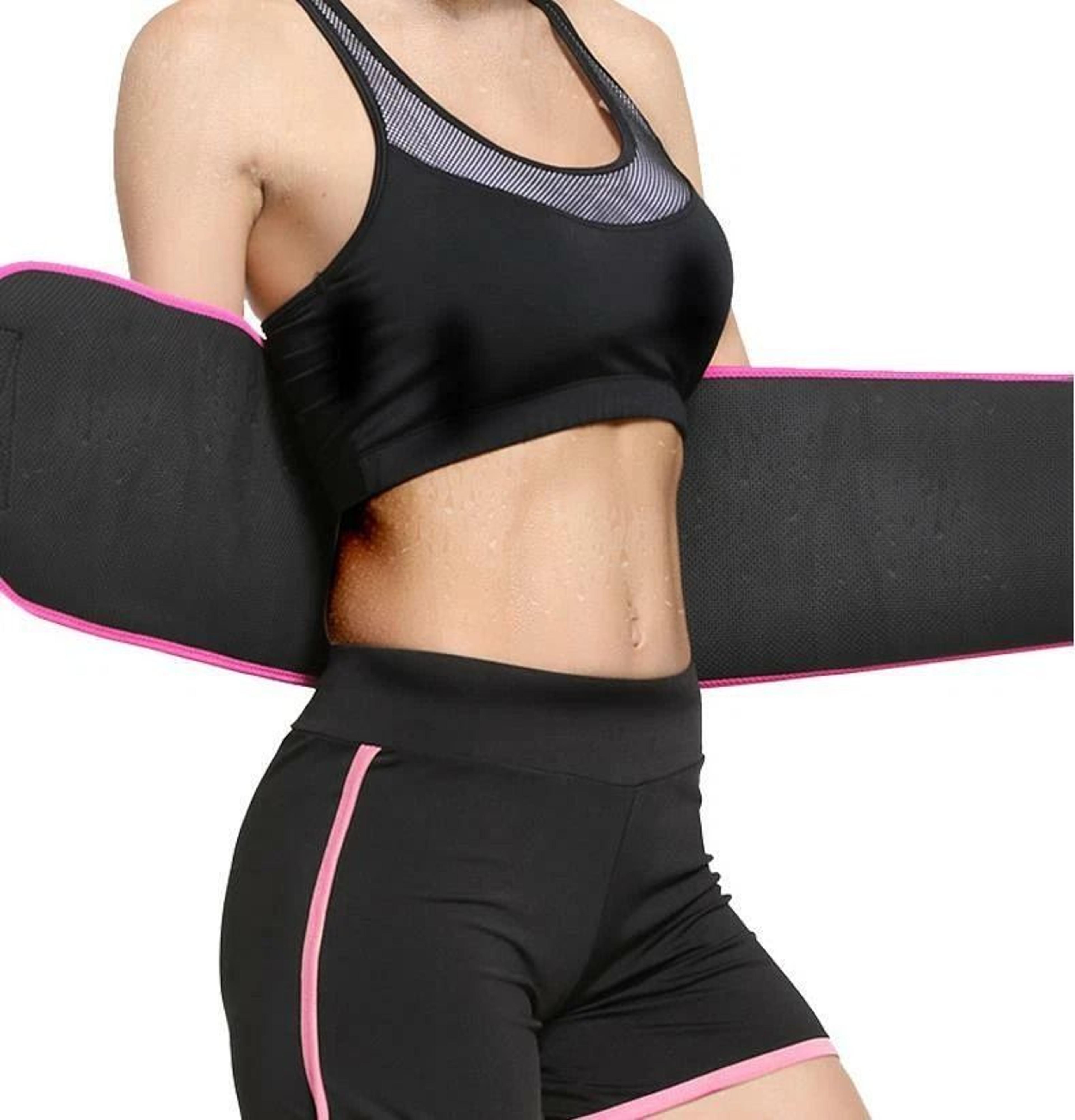 women's waist trainer trimmer belt sweat shaper for stomach fat burn & weight loss