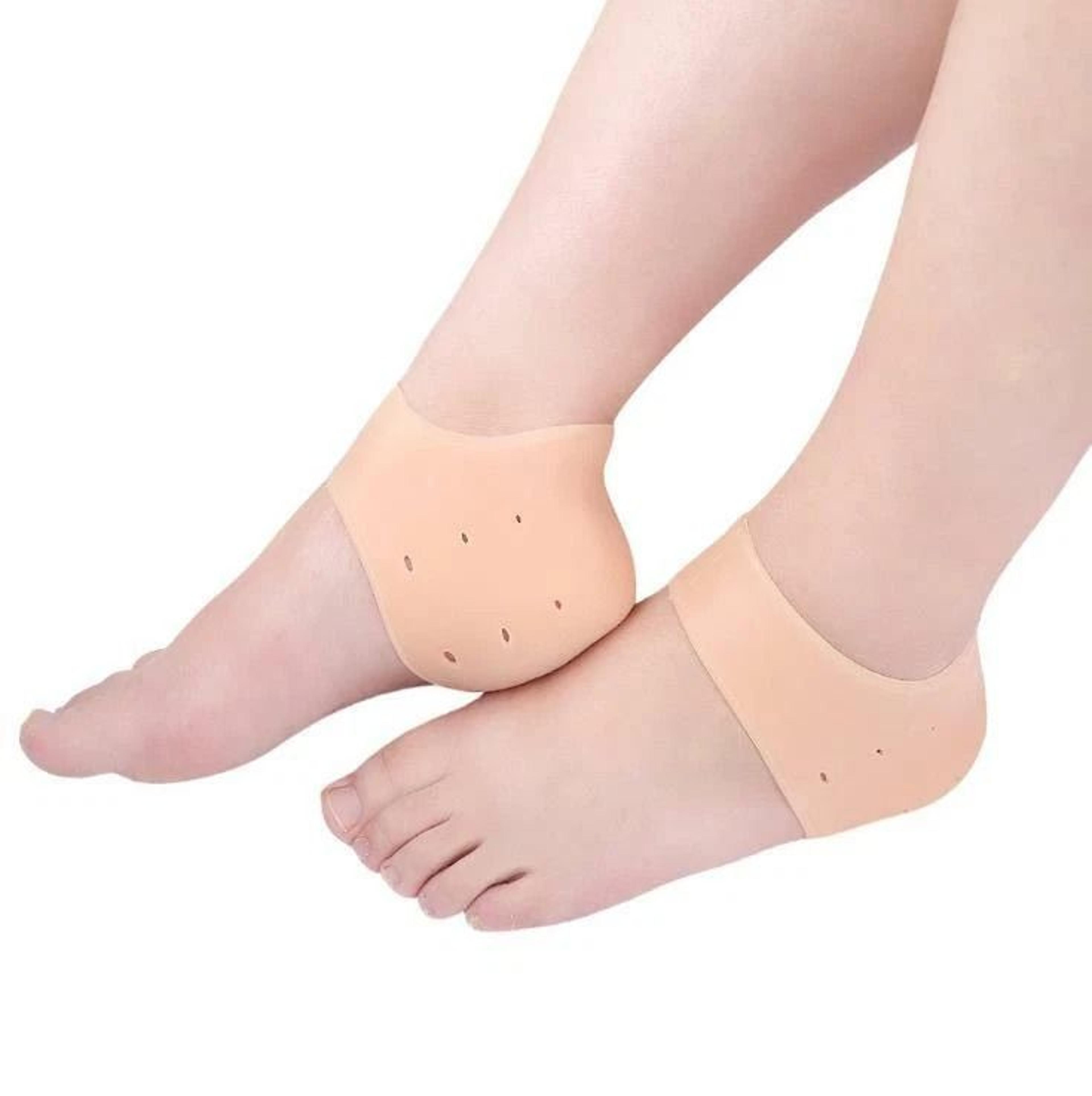 silicone heel socks for cracked heel treatment moisturizing heel care protectors
