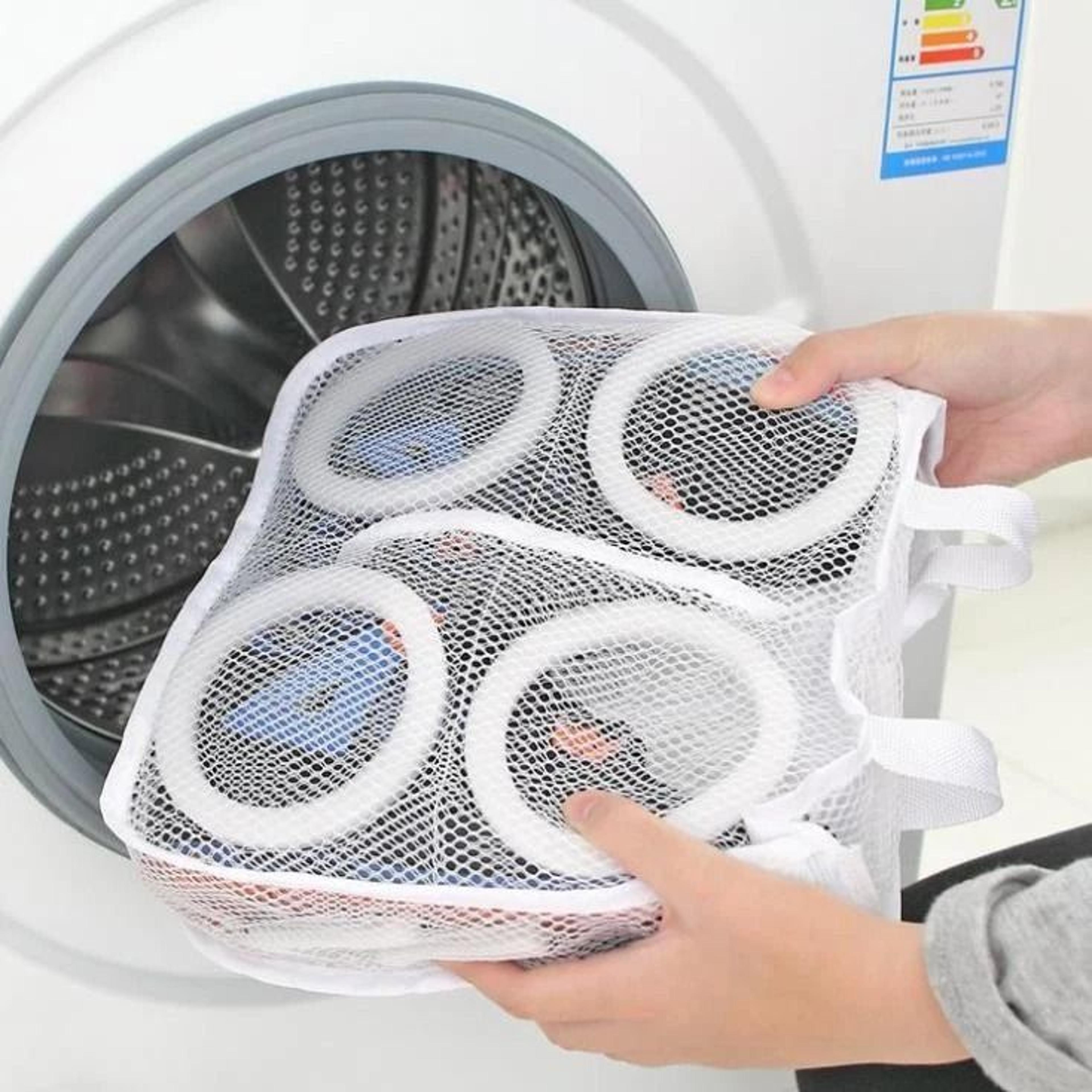laundry bag shoes washing drying separated mesh sneakers protective pouch