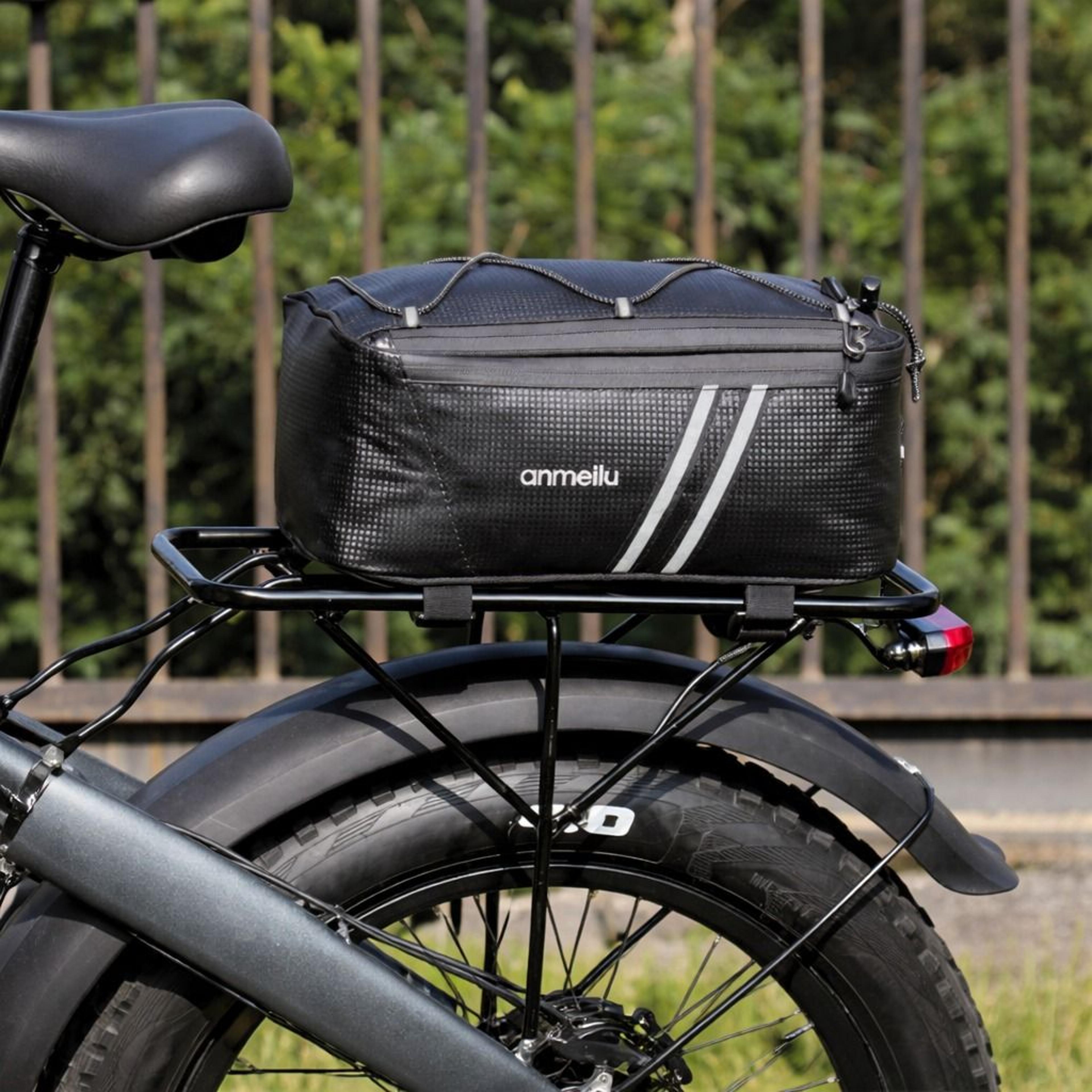 waterproof bicycle rear rack seat bag cycling storage pouch for bike trunk & pannier