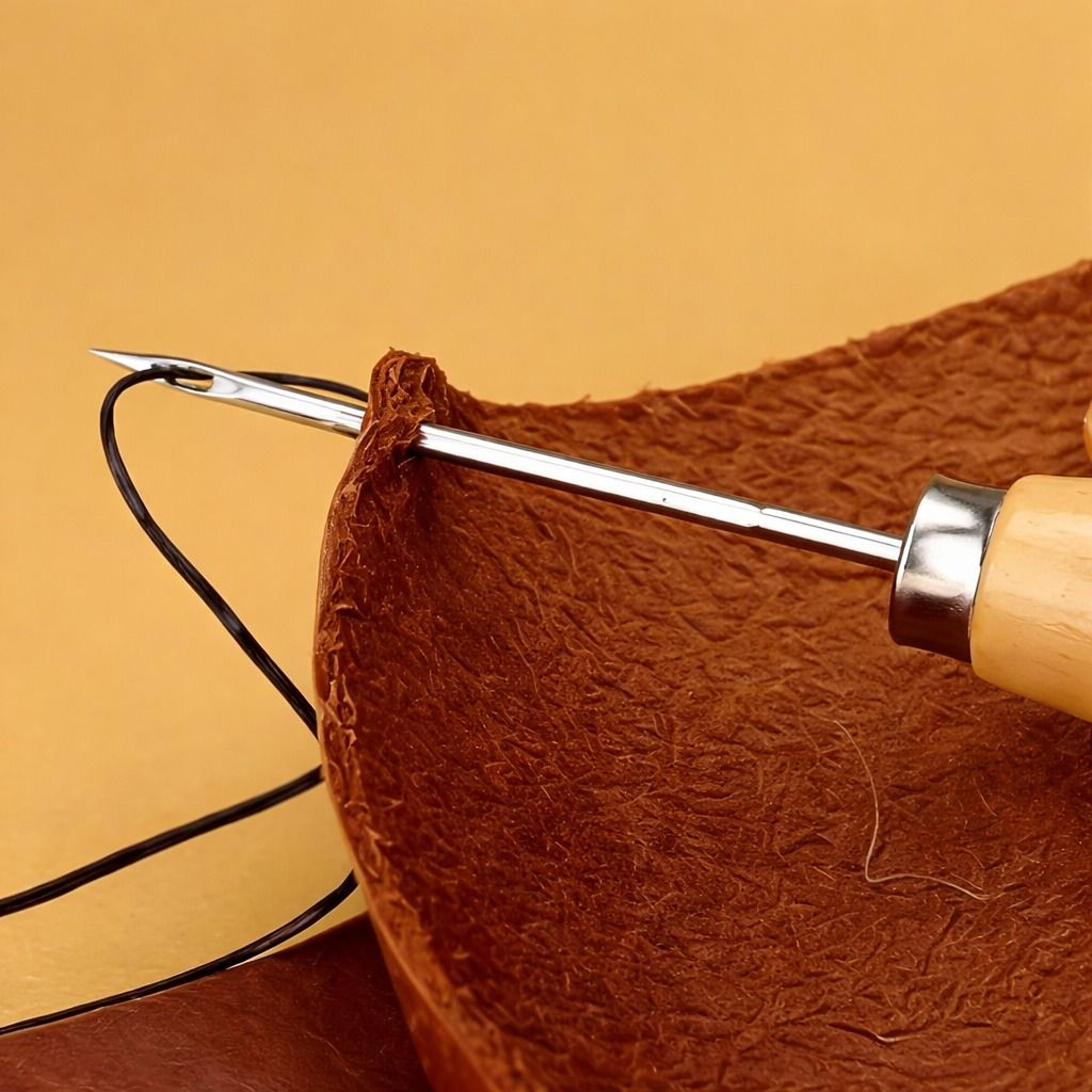 leather & upholstery repair kit with curved needles for sail & canvas