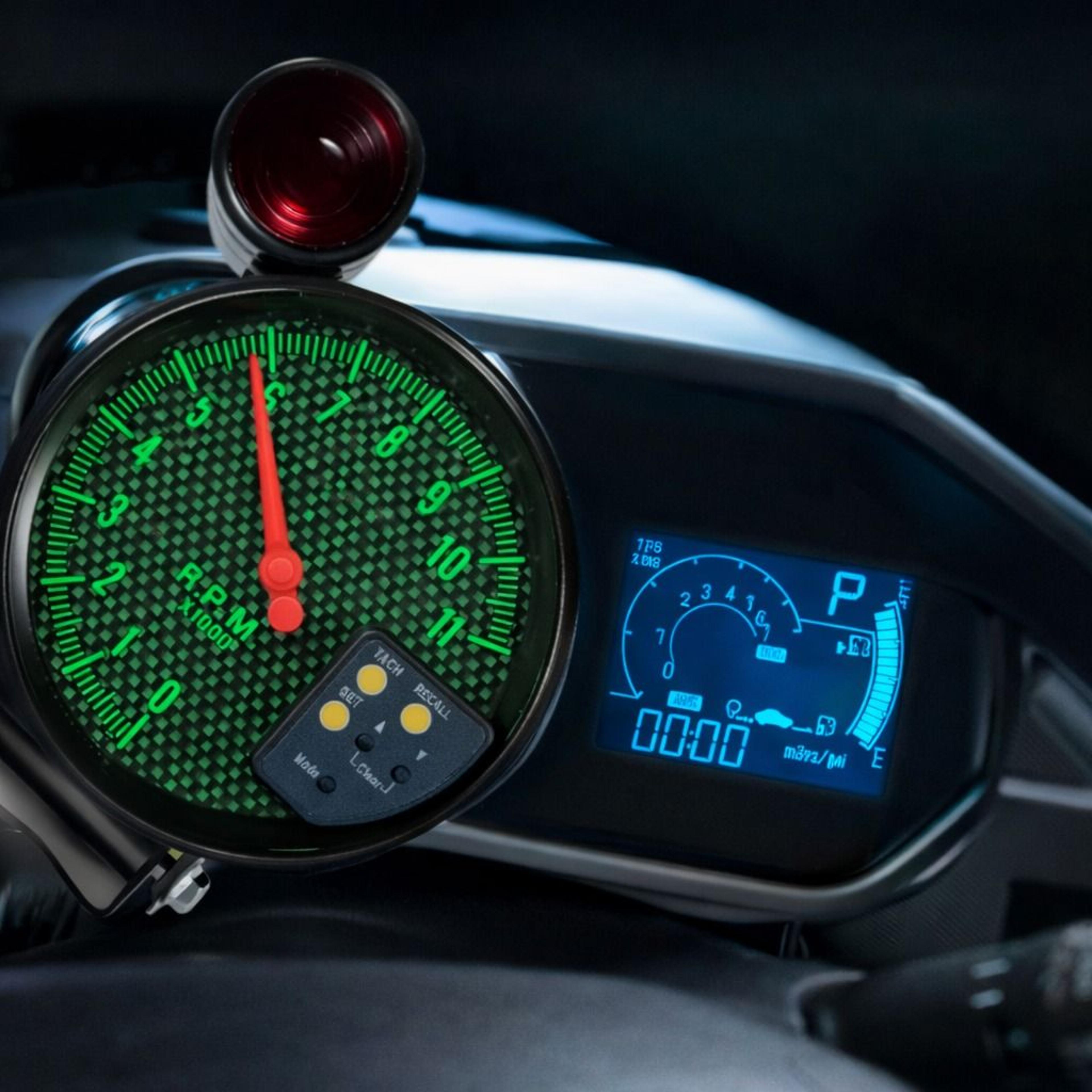 led tachometer gauge with shift light & backlight universal rpm meter