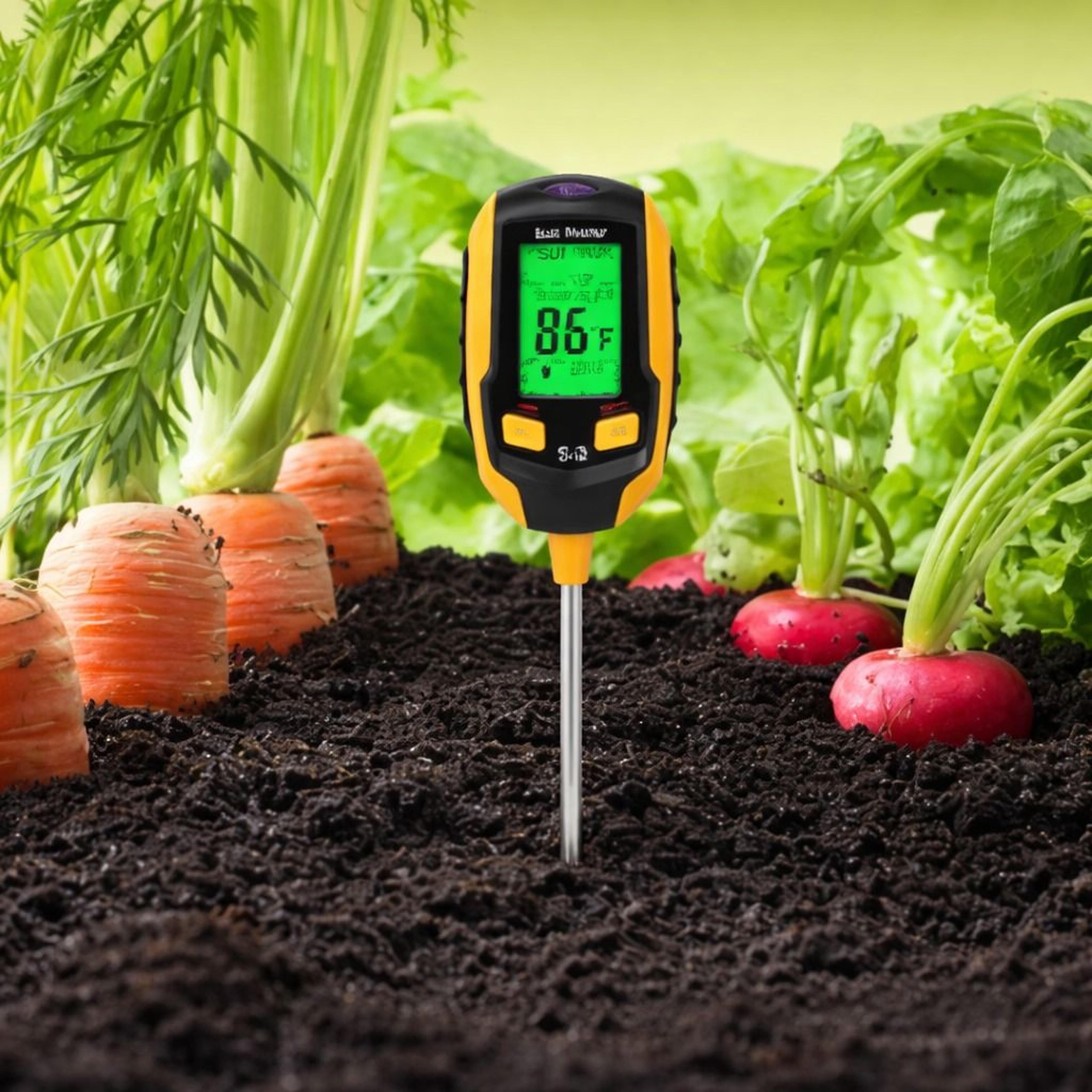 digital soil moisture tester for plants, lawn, and garden ph, temperature & light meter