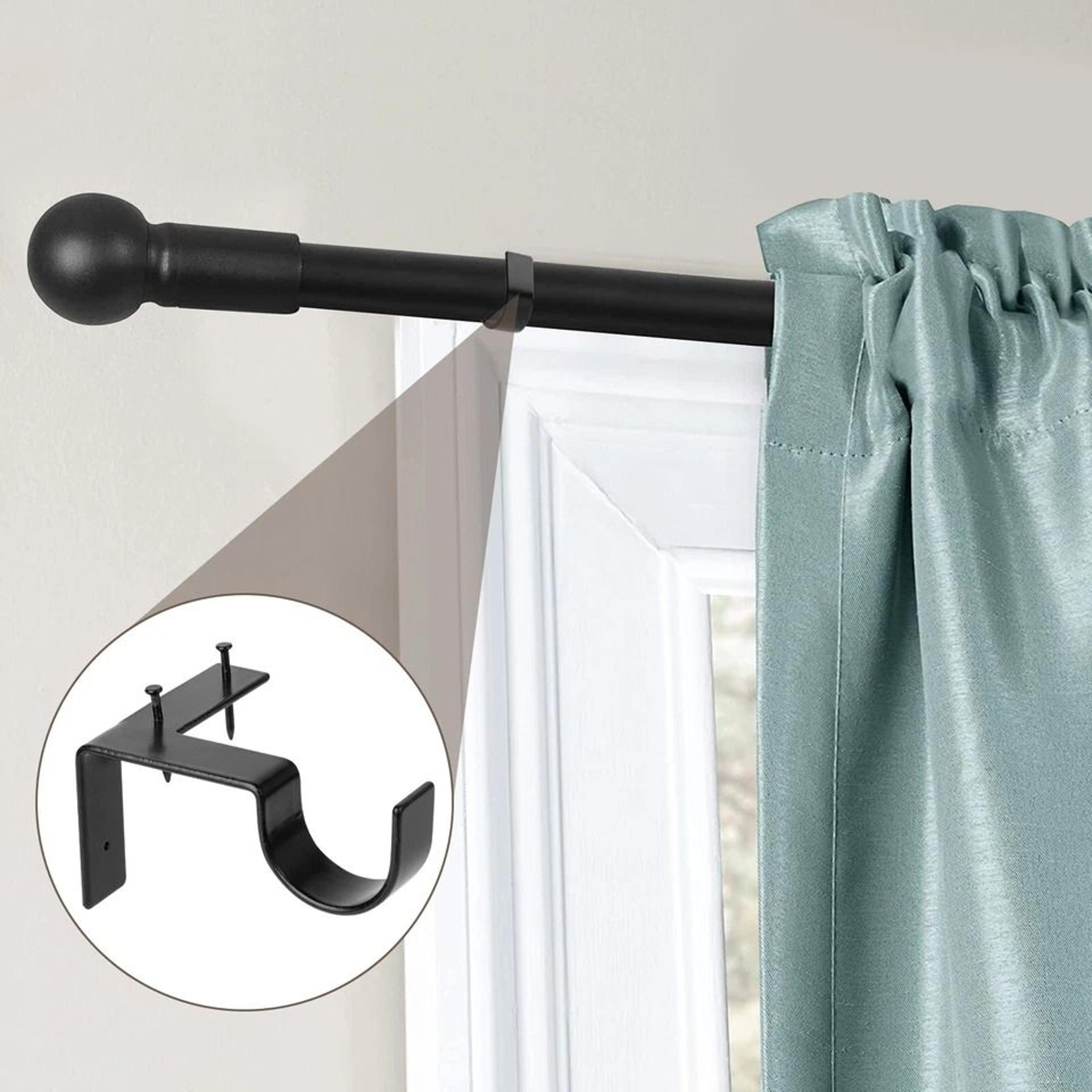 curtain rod bracket holders, easy install single hook window frame hooks for home decor