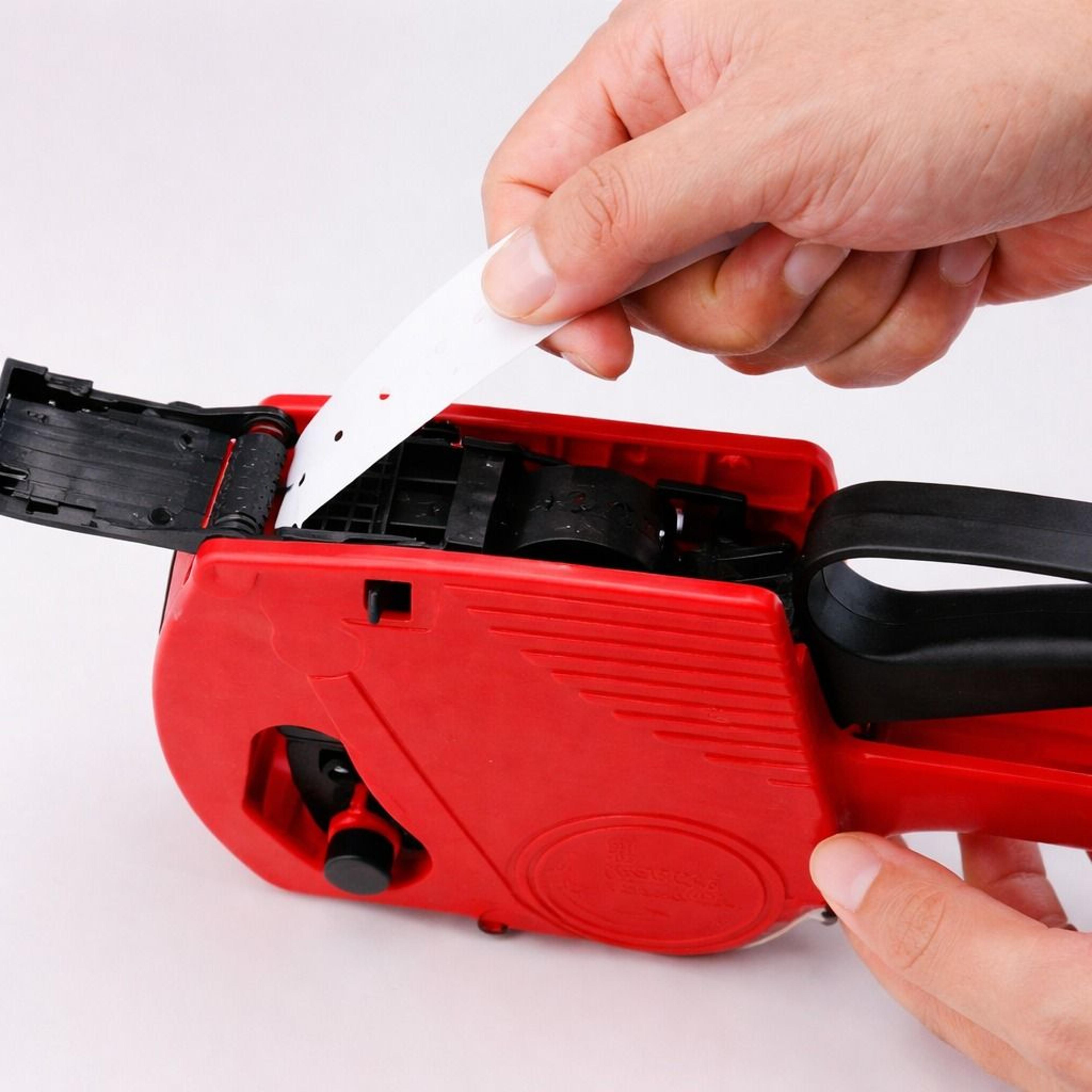 price tag gun marking machine with sticker labels & ink roller retail price tagger