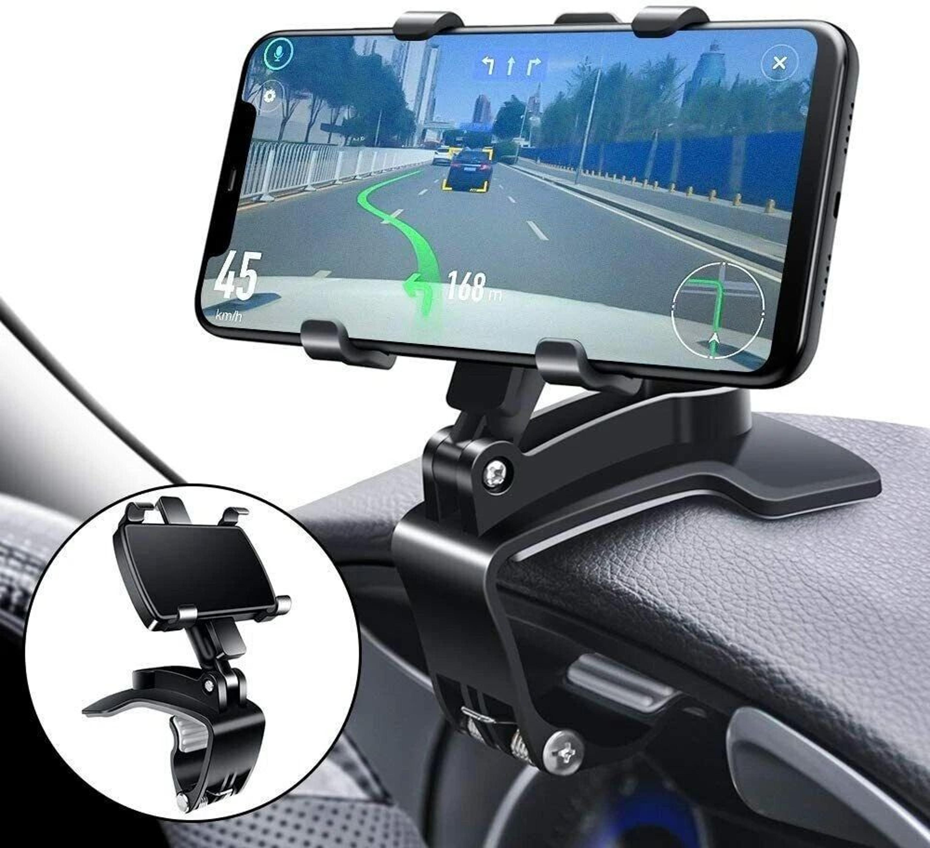 universal rotating car phone mount dashboard windshield holder for all smartphones