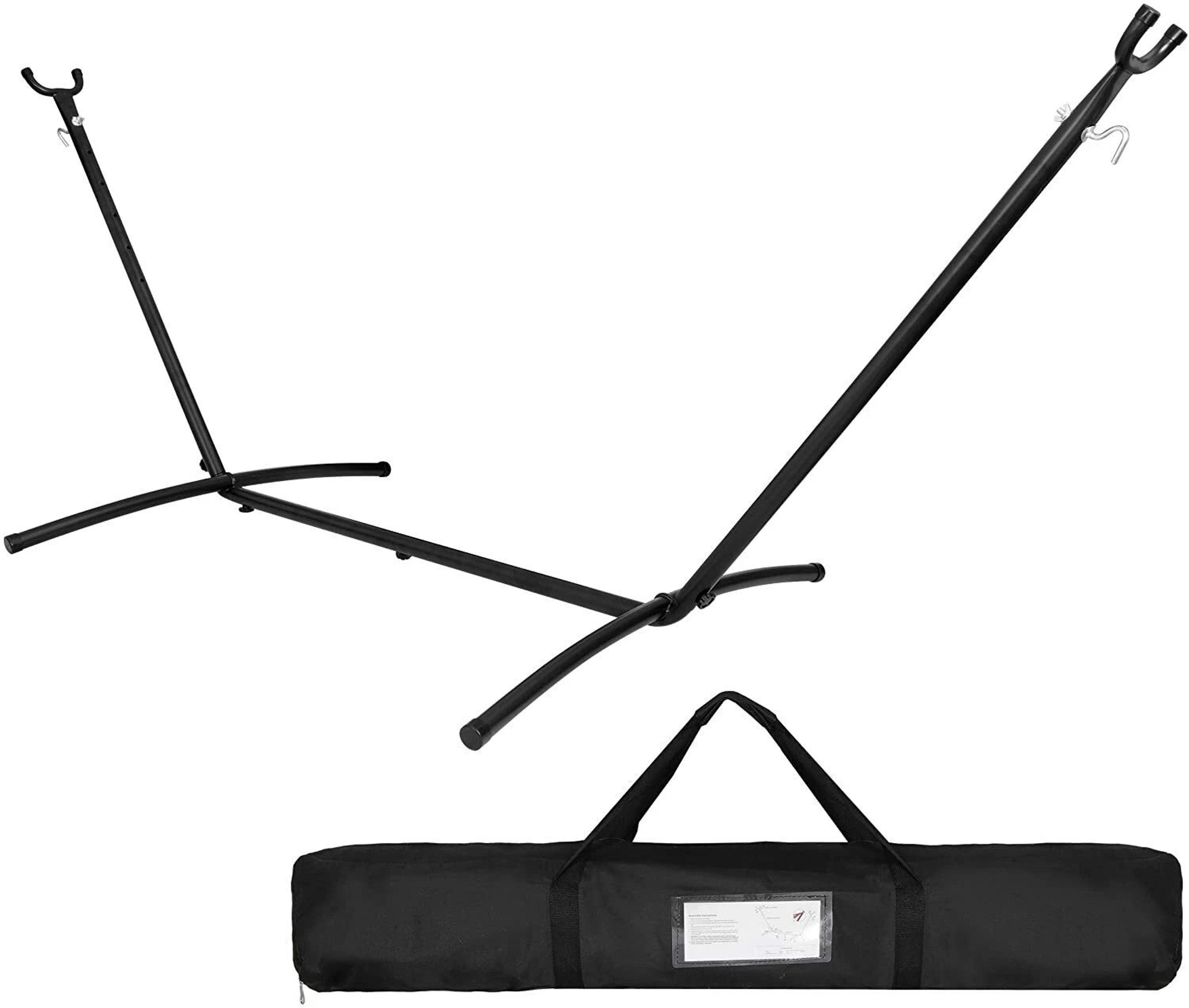 adjustable steel hammock stand portable heavy duty frame with carry bag