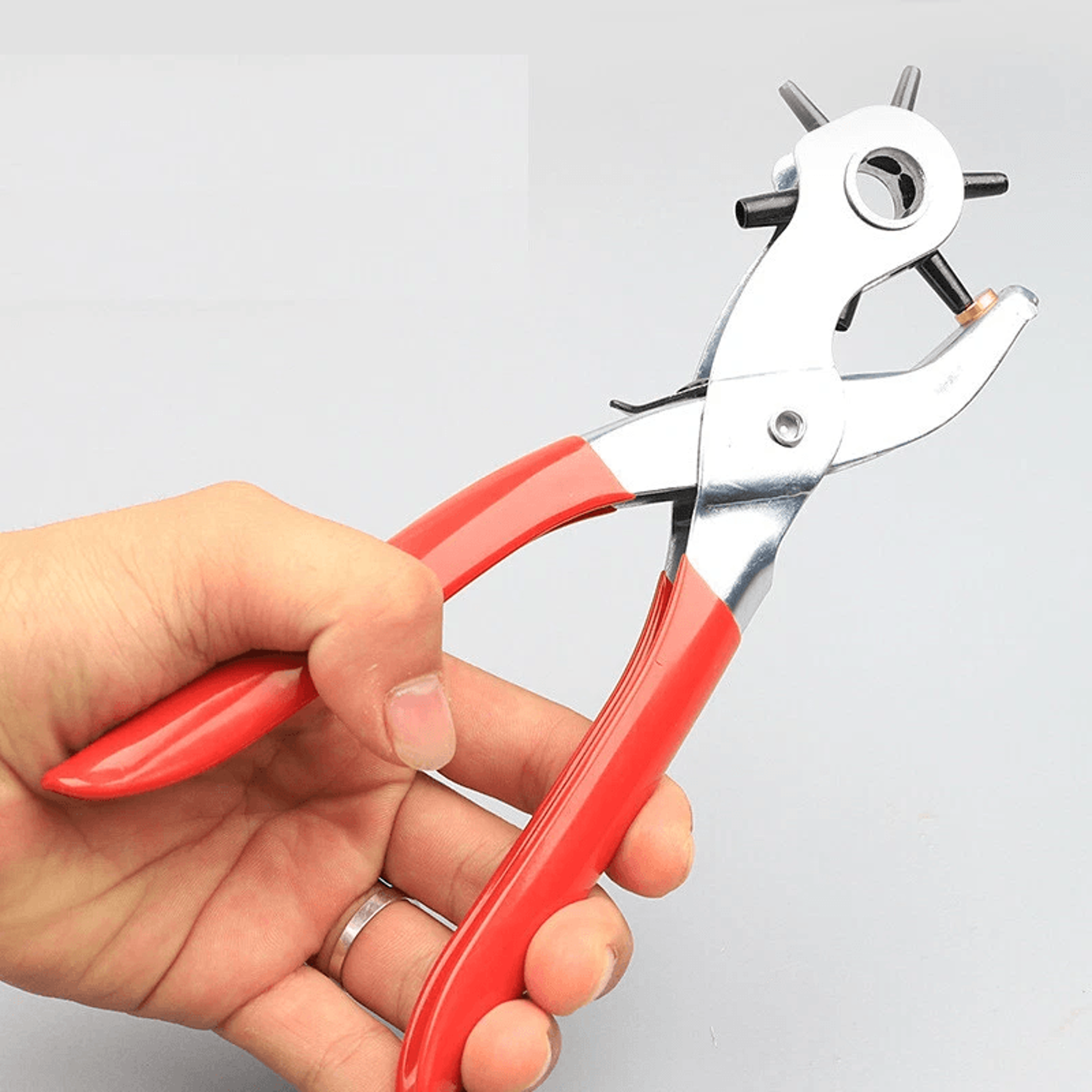 heavy duty leather hole punch tool belt pliers with punch sizes for precision hole