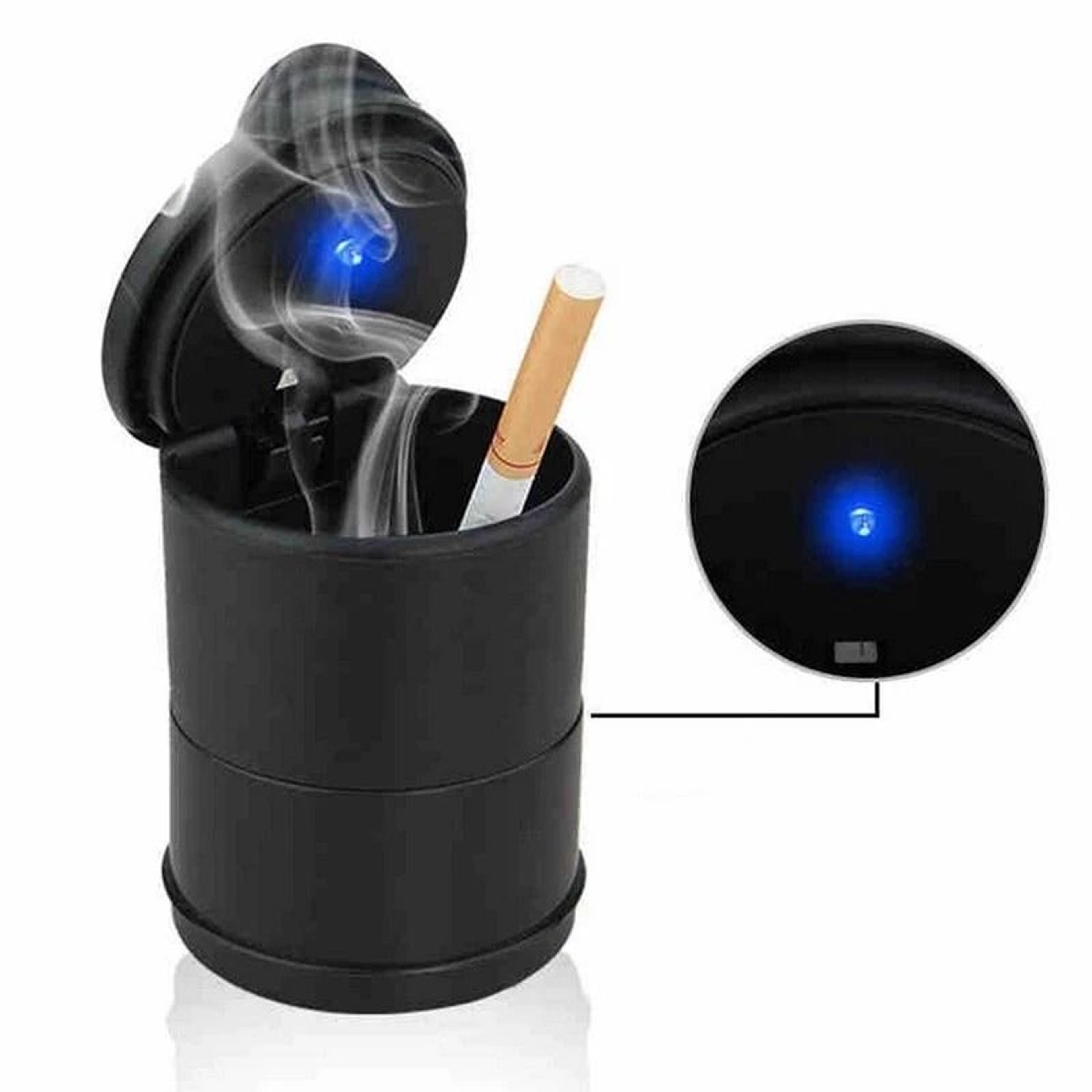 portable led car ashtray with lid for car cup holder home & offices