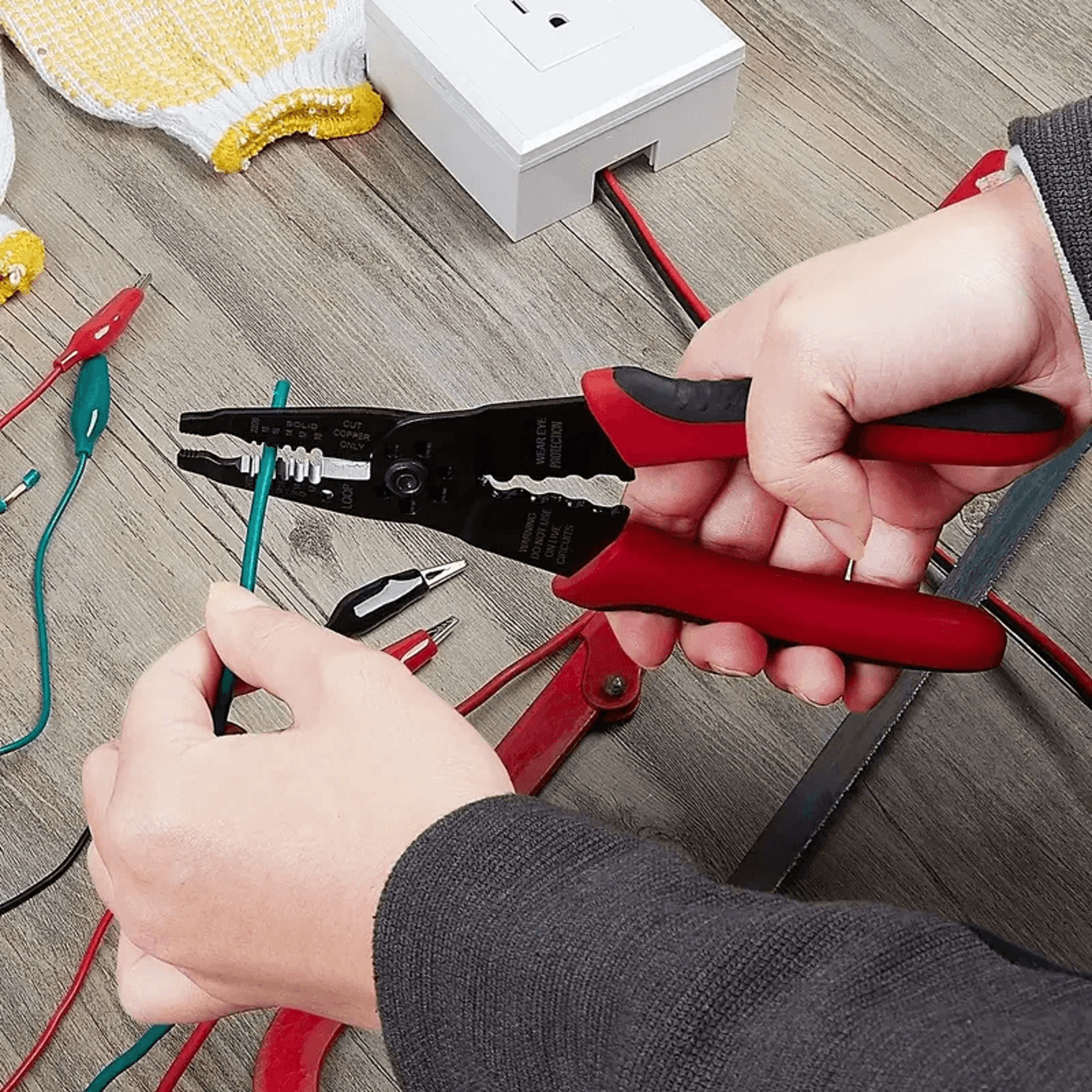 heavy duty wire stripper cutter crimper pliers multi tool for electrician