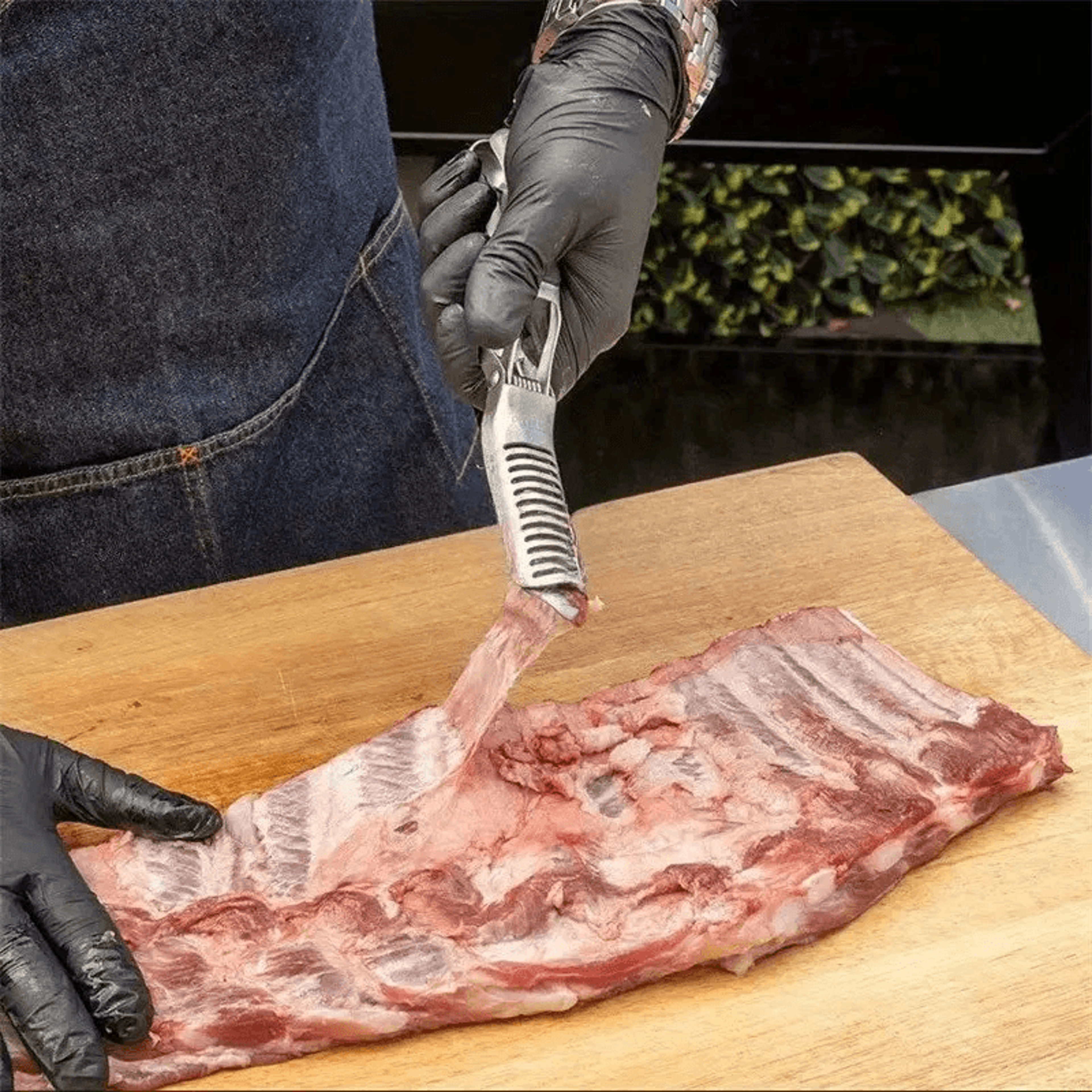 stainless steel rib membrane remover rib prep tool for easy bbq prep