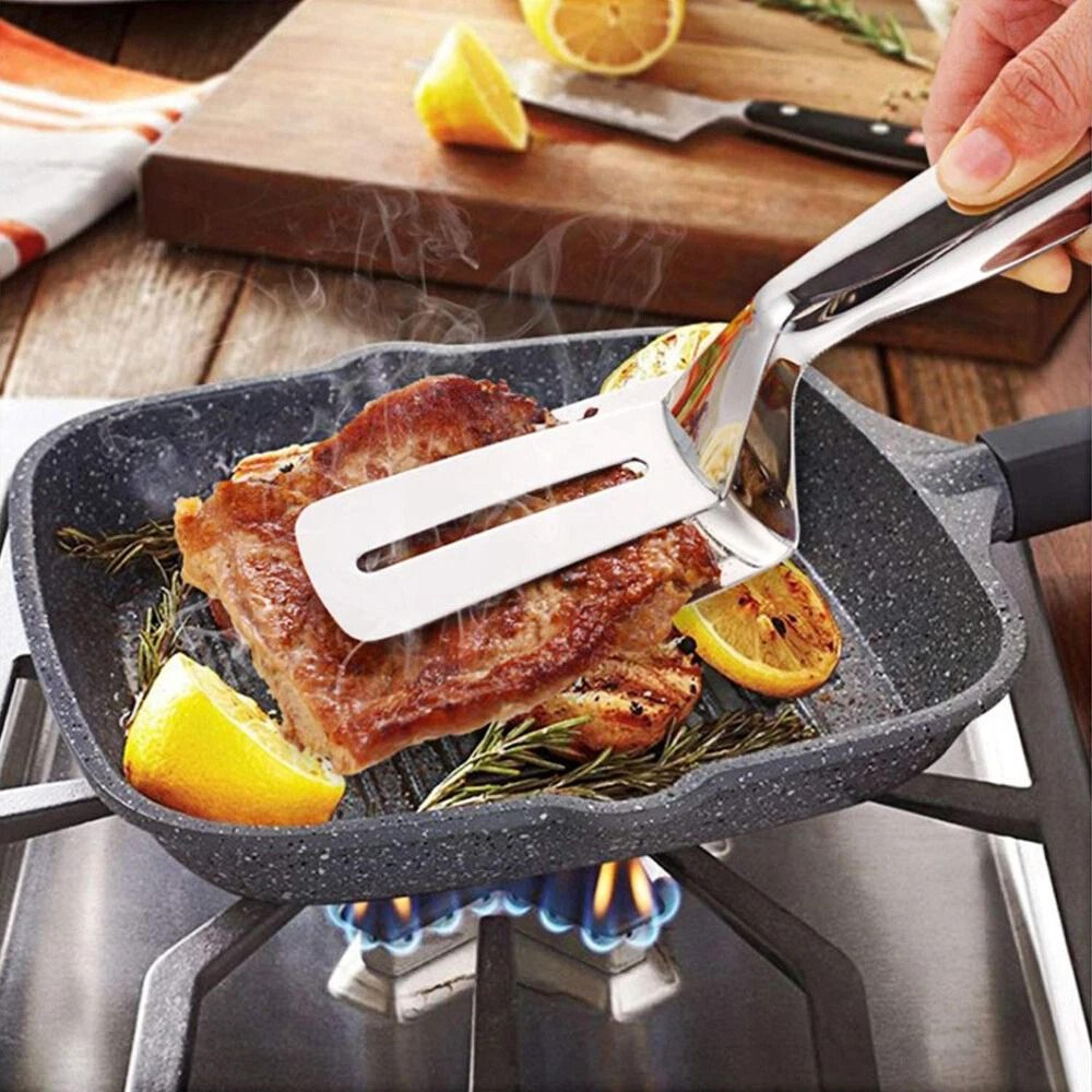 stainless steel kitchen tongs for steak bread and bbq cooking