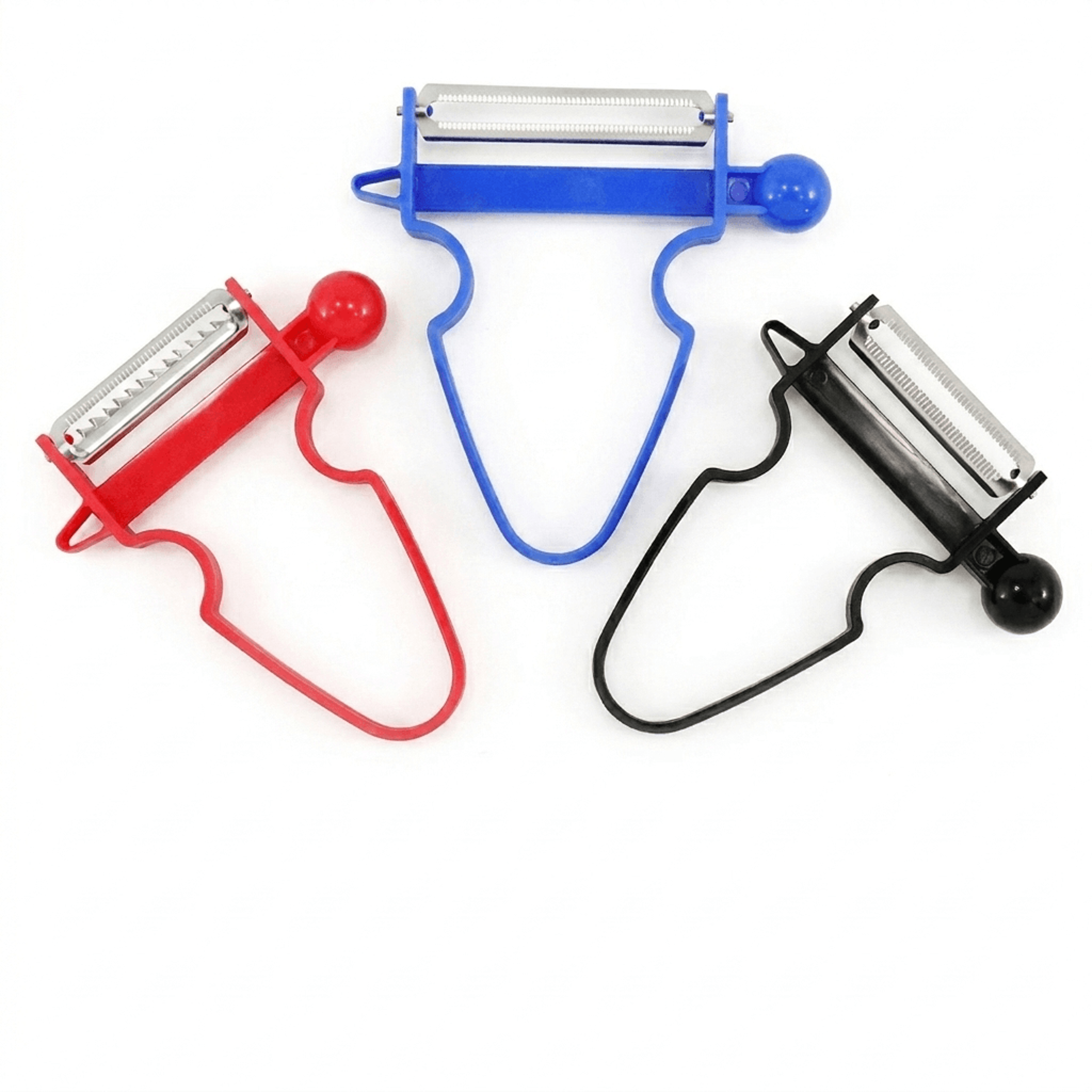 magic trio vegetable peeler set with julienne & fruit slicer blades