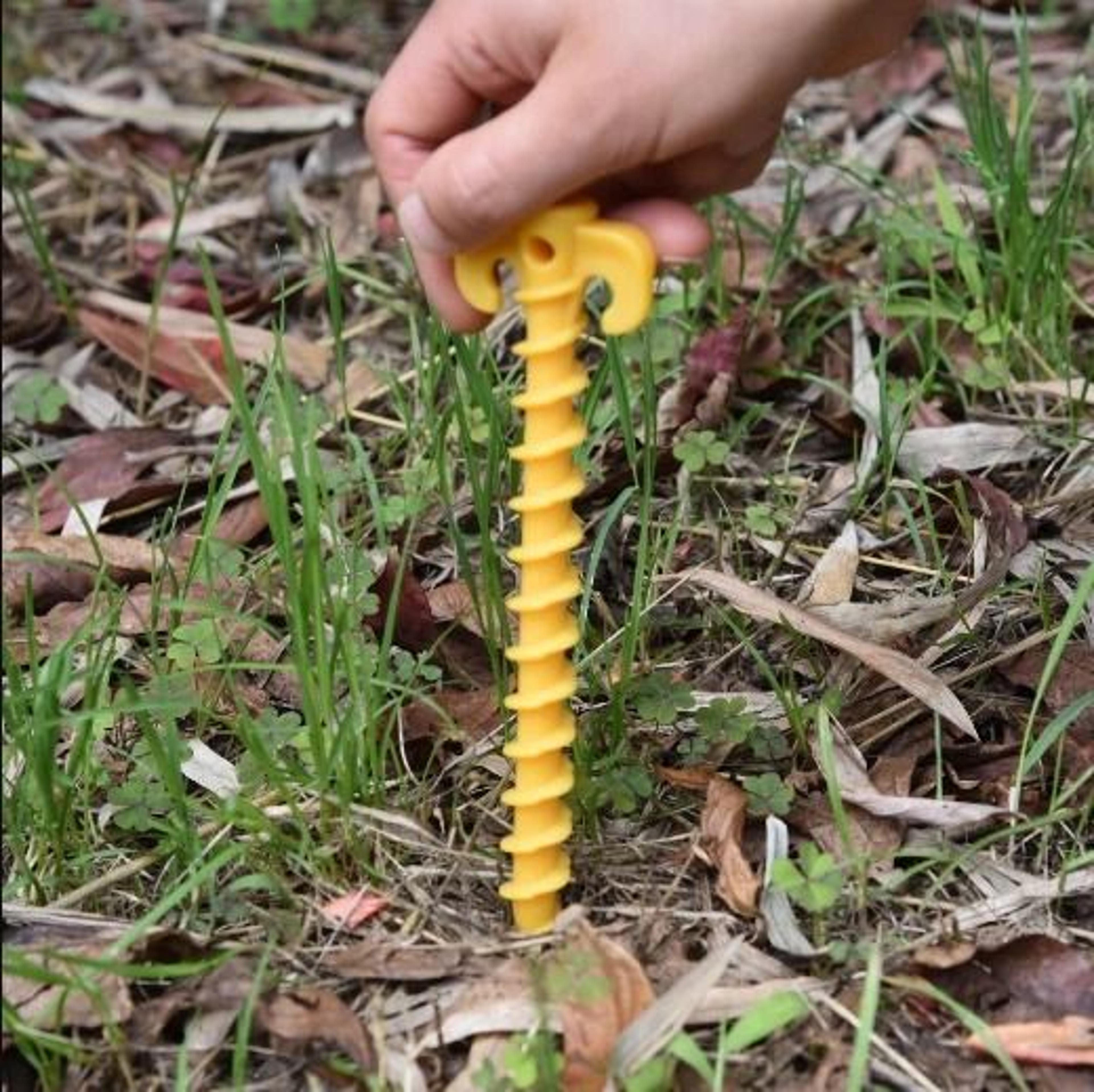 pack spiral tent stakes heavy duty screw pegs for camping & awnings