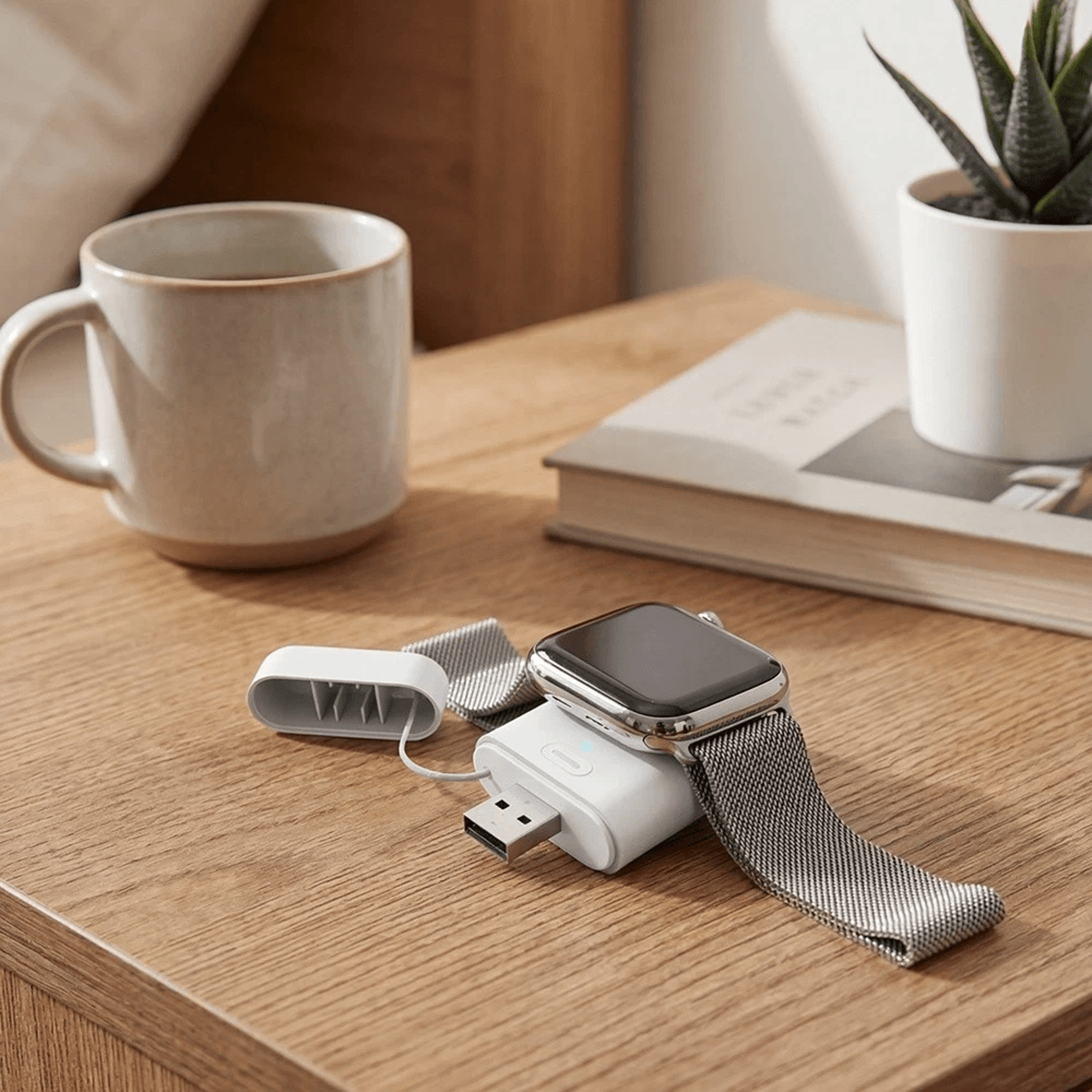portable magnetic apple watch charger power bank for series