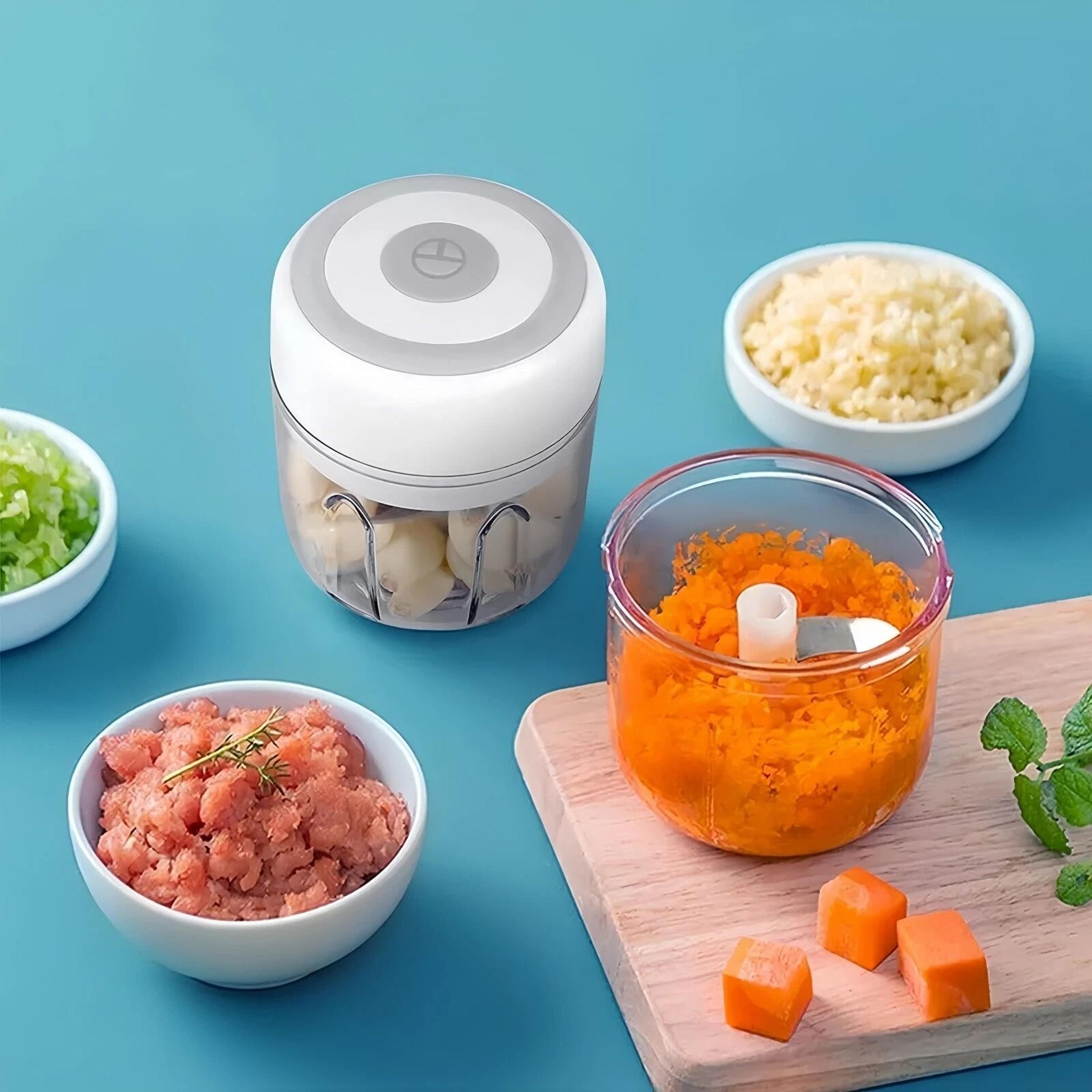 electric garlic chopper mini food processor wireless onion and herb mincer