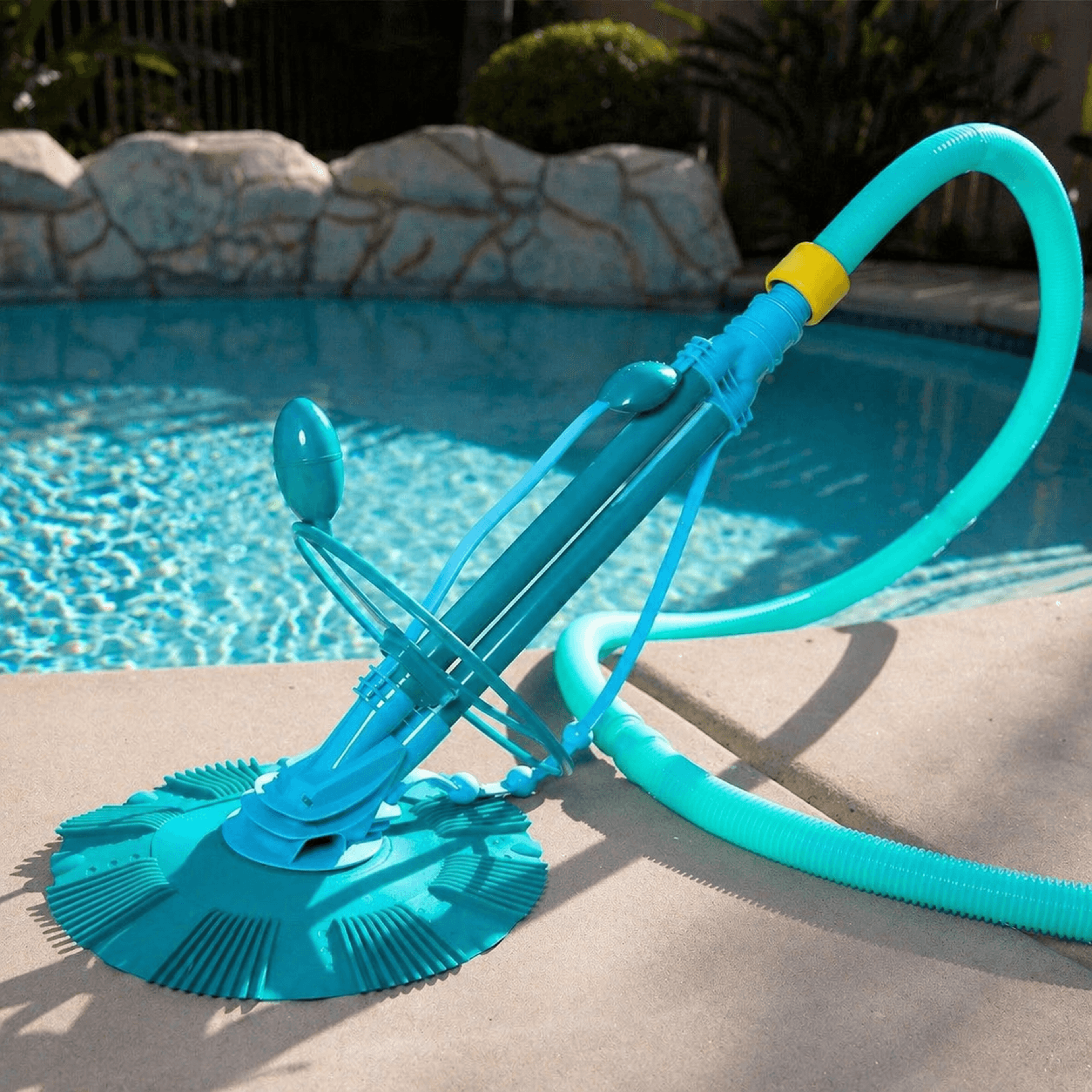 automatic pool cleaner with suction vacuum hose