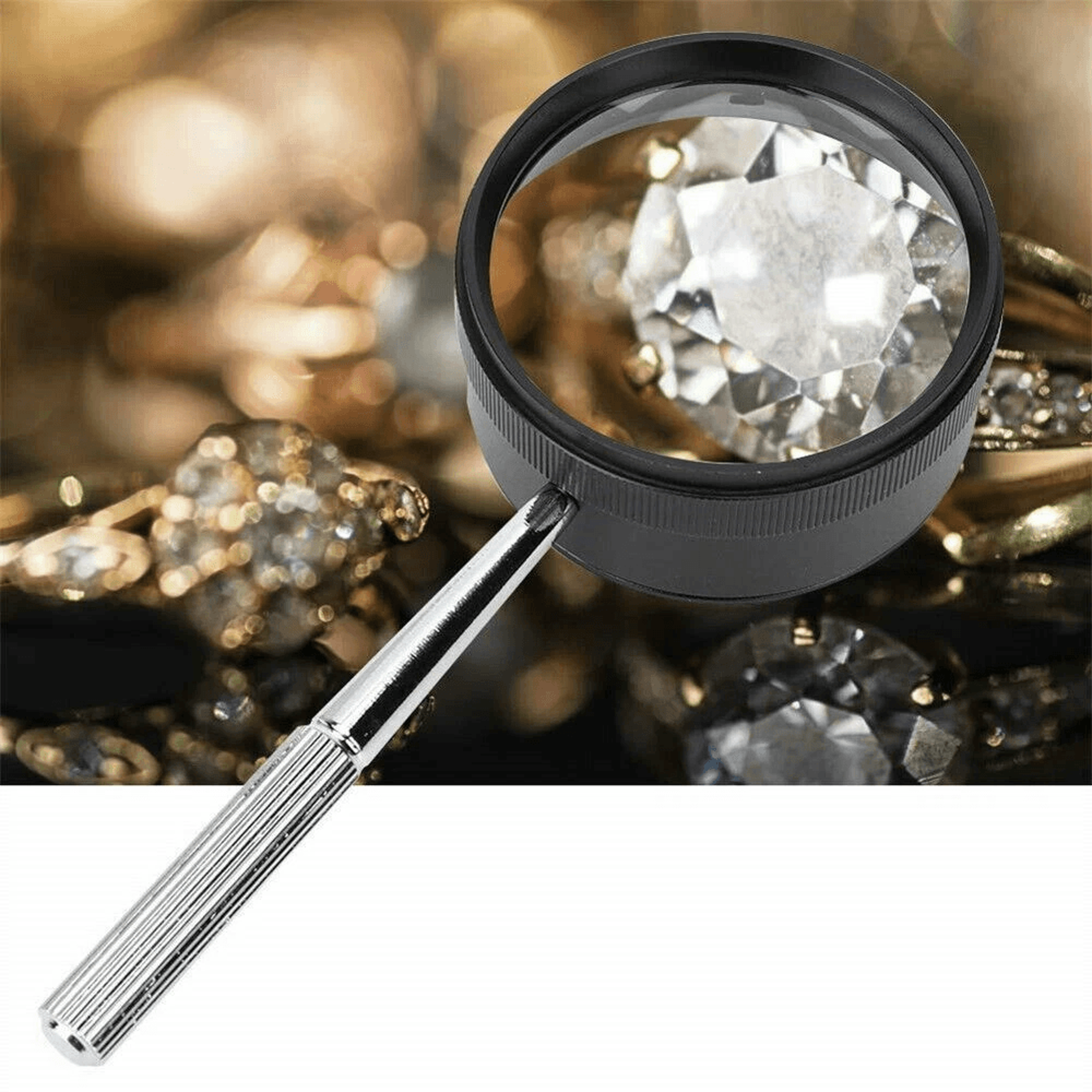 magnifying glass coin and jewelry magnifier with non slip handles