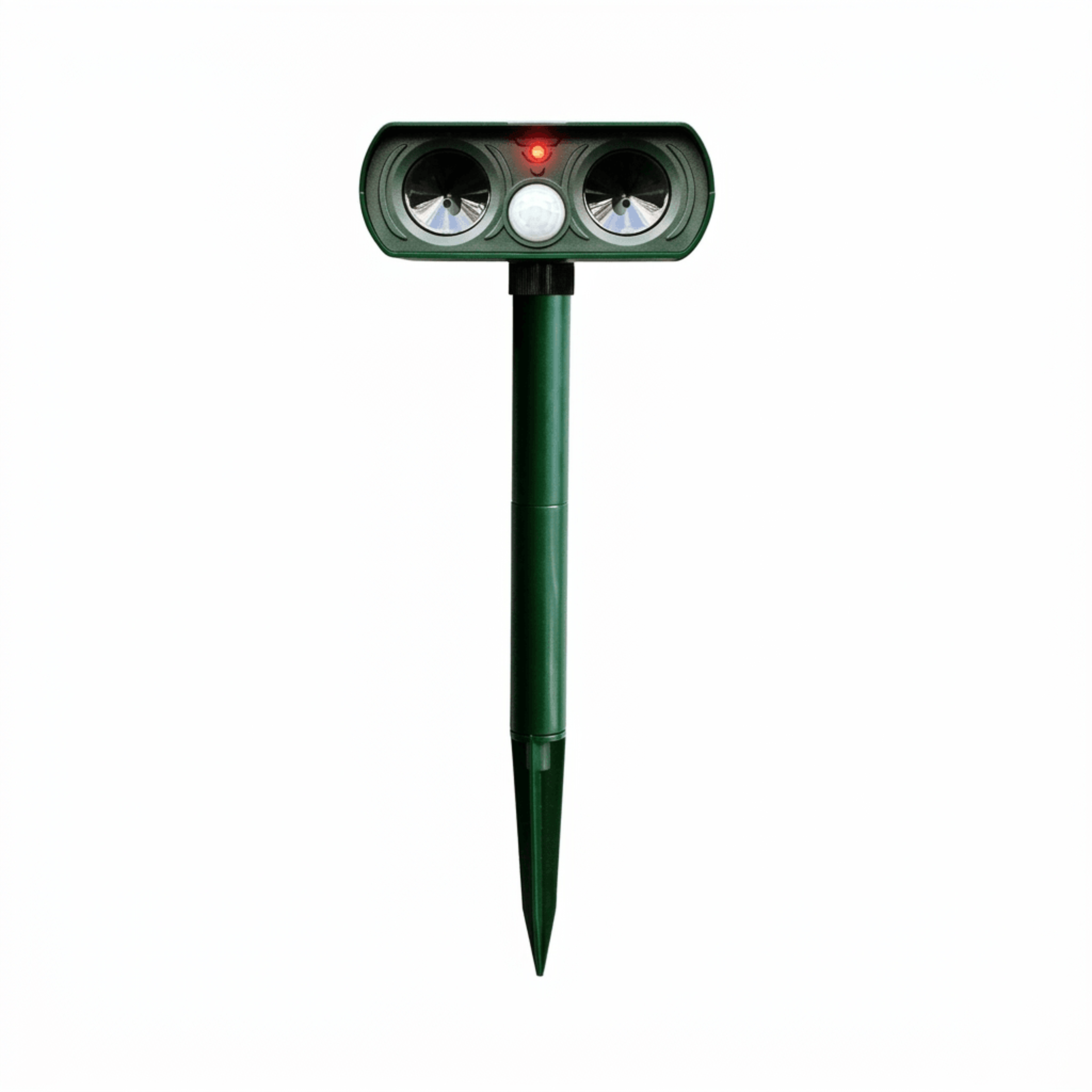 solar ultrasonic animal repeller with motion sensor for garden pest control