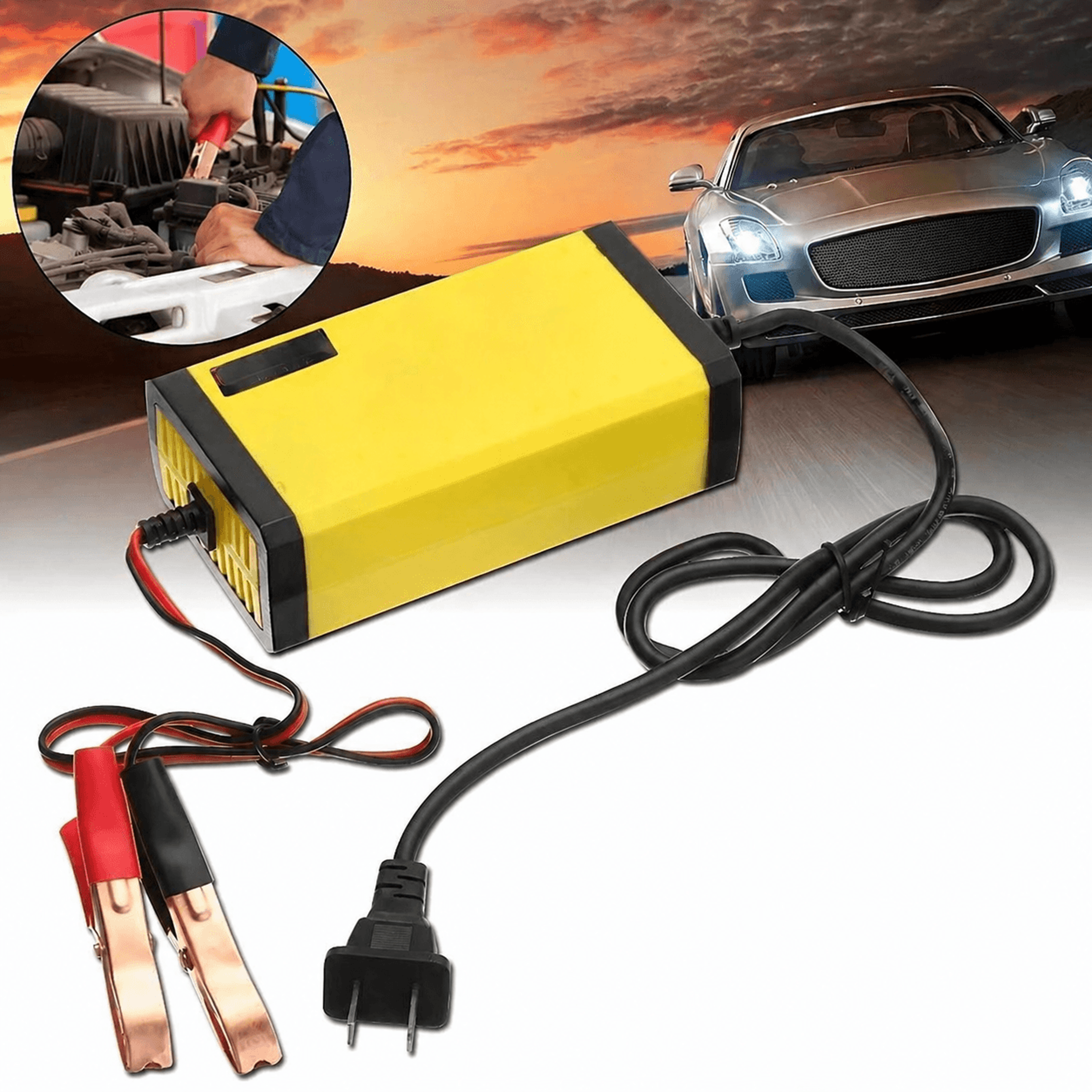 car battery charger maintainer portable rv, motorcycle & truck battery maintainer for all vehicle types