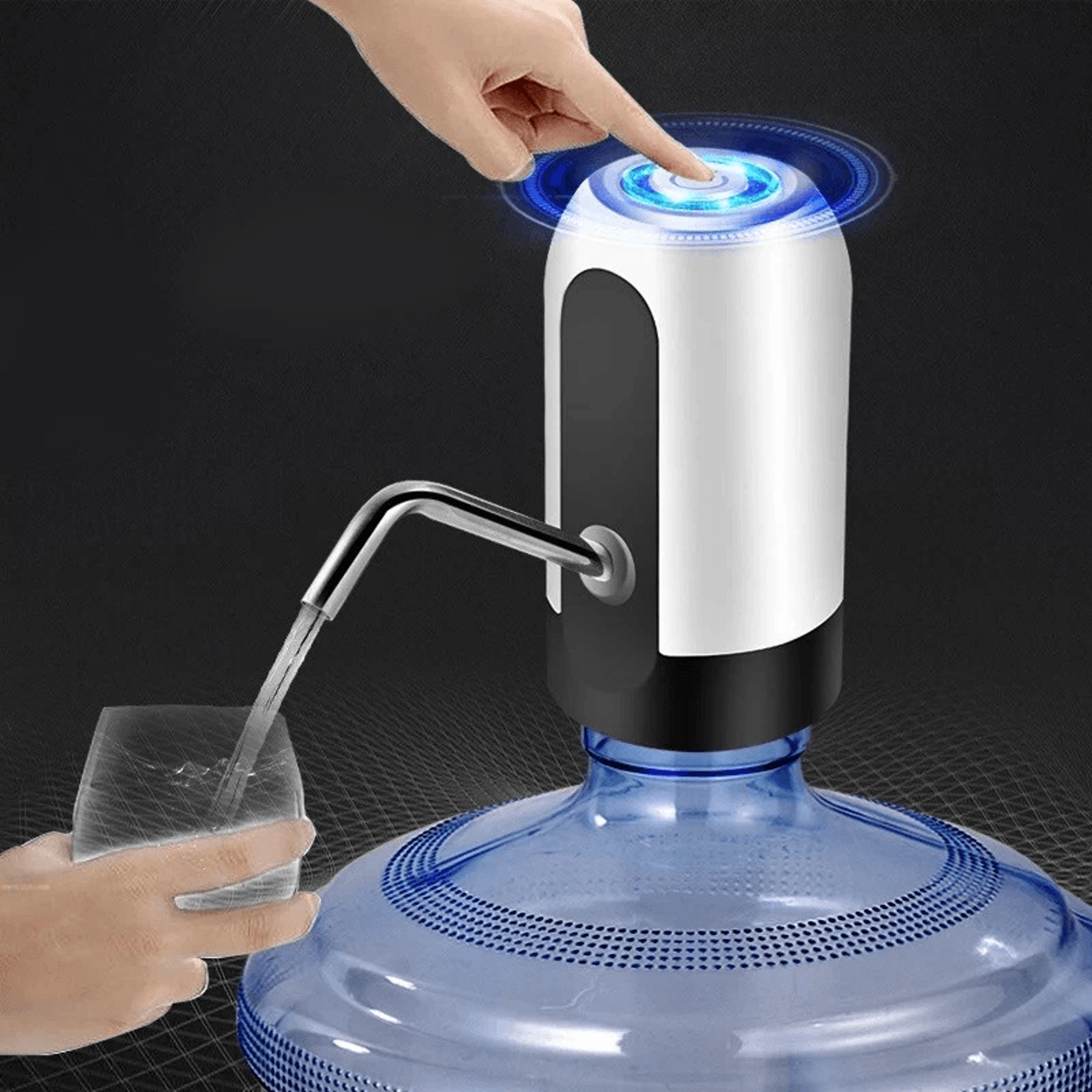 usb rechargeable electric water bottle pump dispenser universal gallon automatic water pump for home & office use
