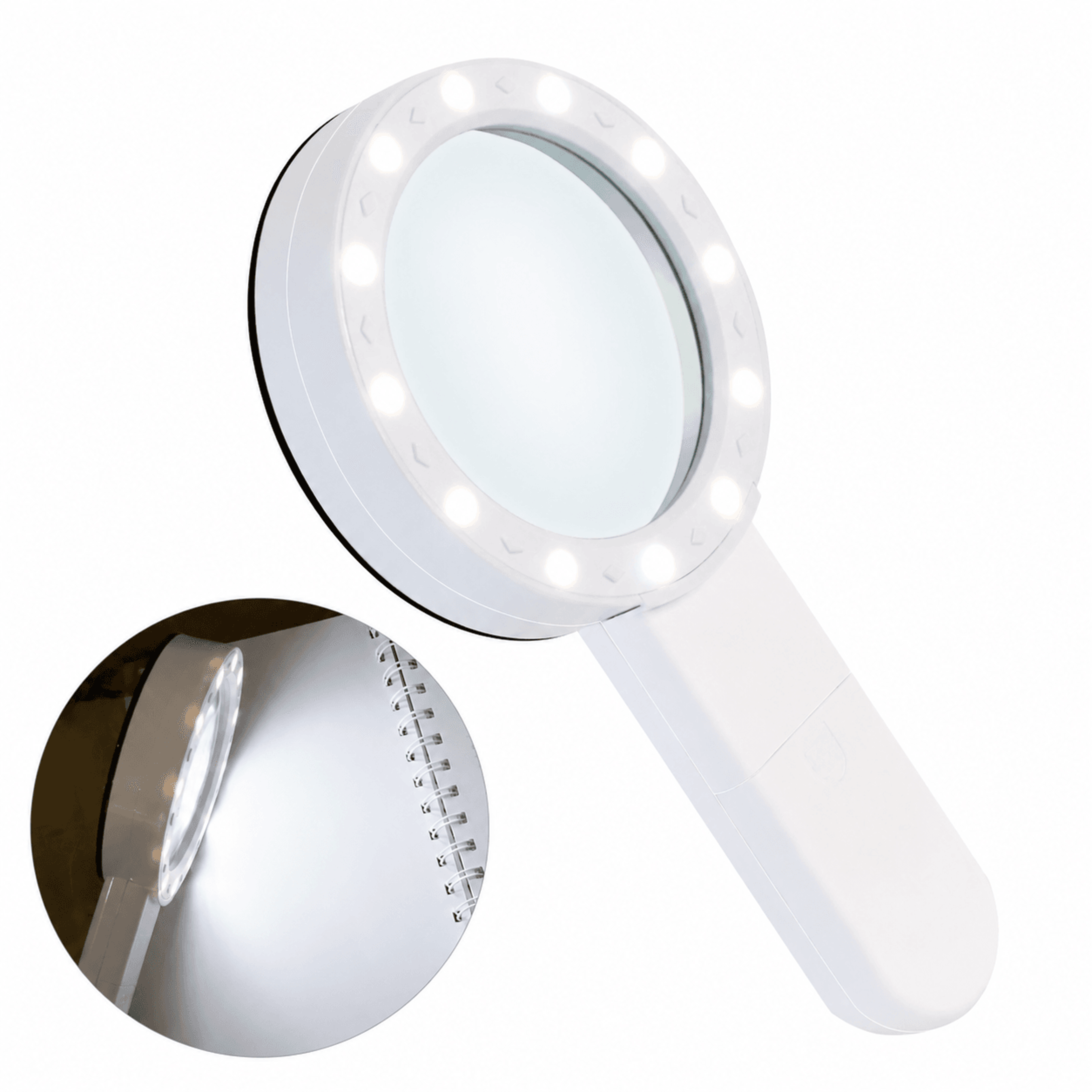 handheld magnifying glass with bright led lights illuminated magnifier for clear vision