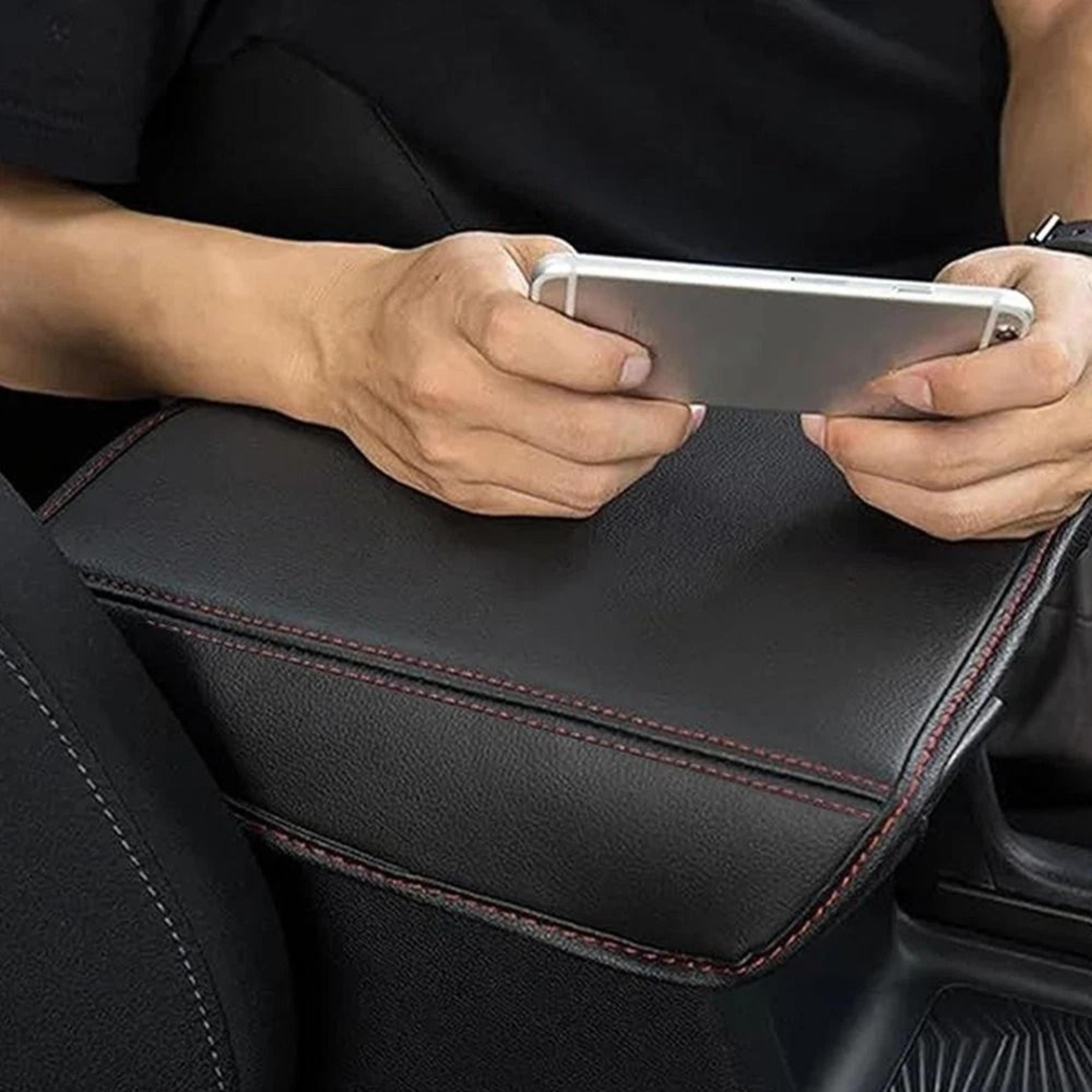 honda cr v armrest console lid cover black leather trim