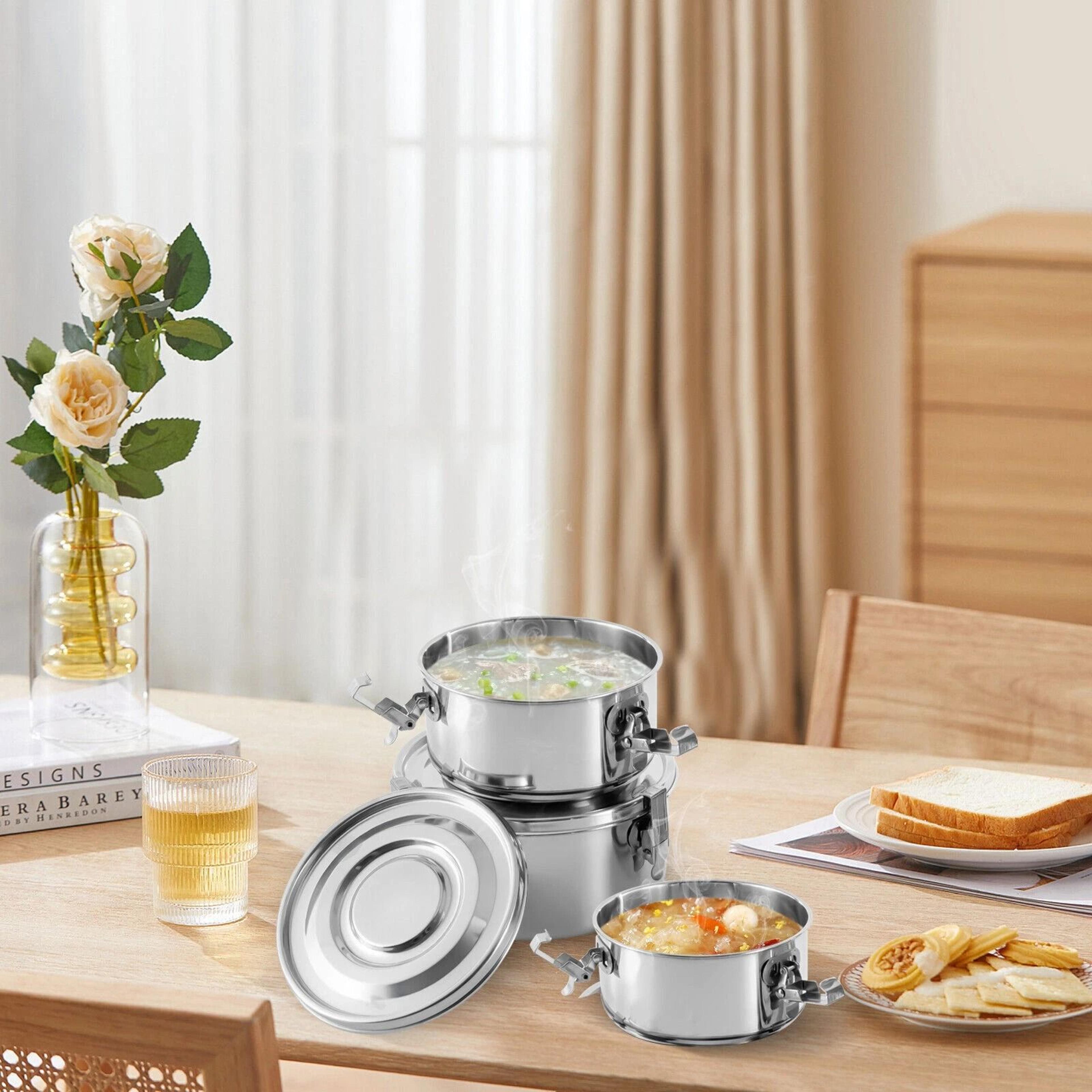 premium piece stainless steel food storage containers leak proo airtight & smell proof