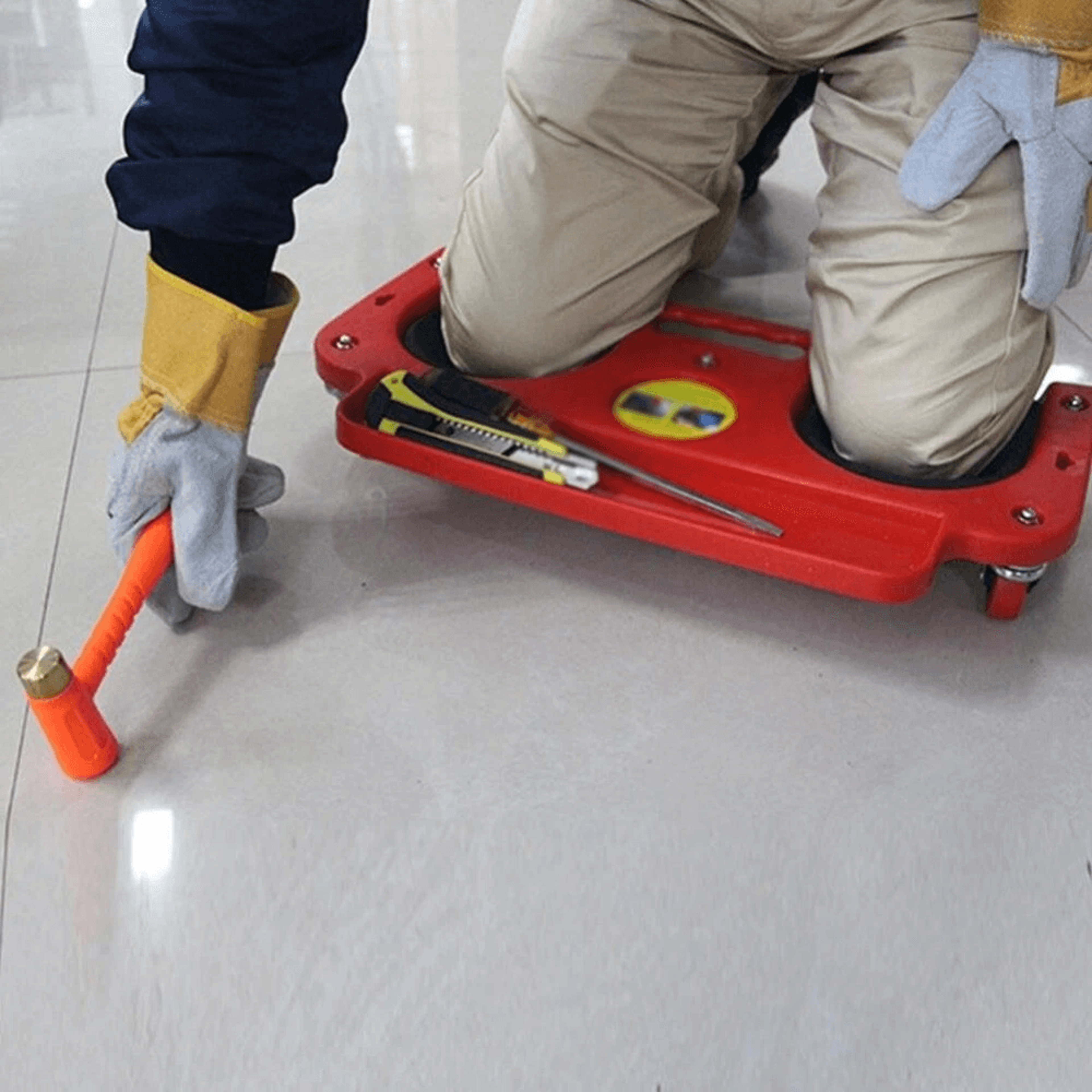 premium rolling knee creeper tool for tile & floor work heavy duty knee pads with wheels