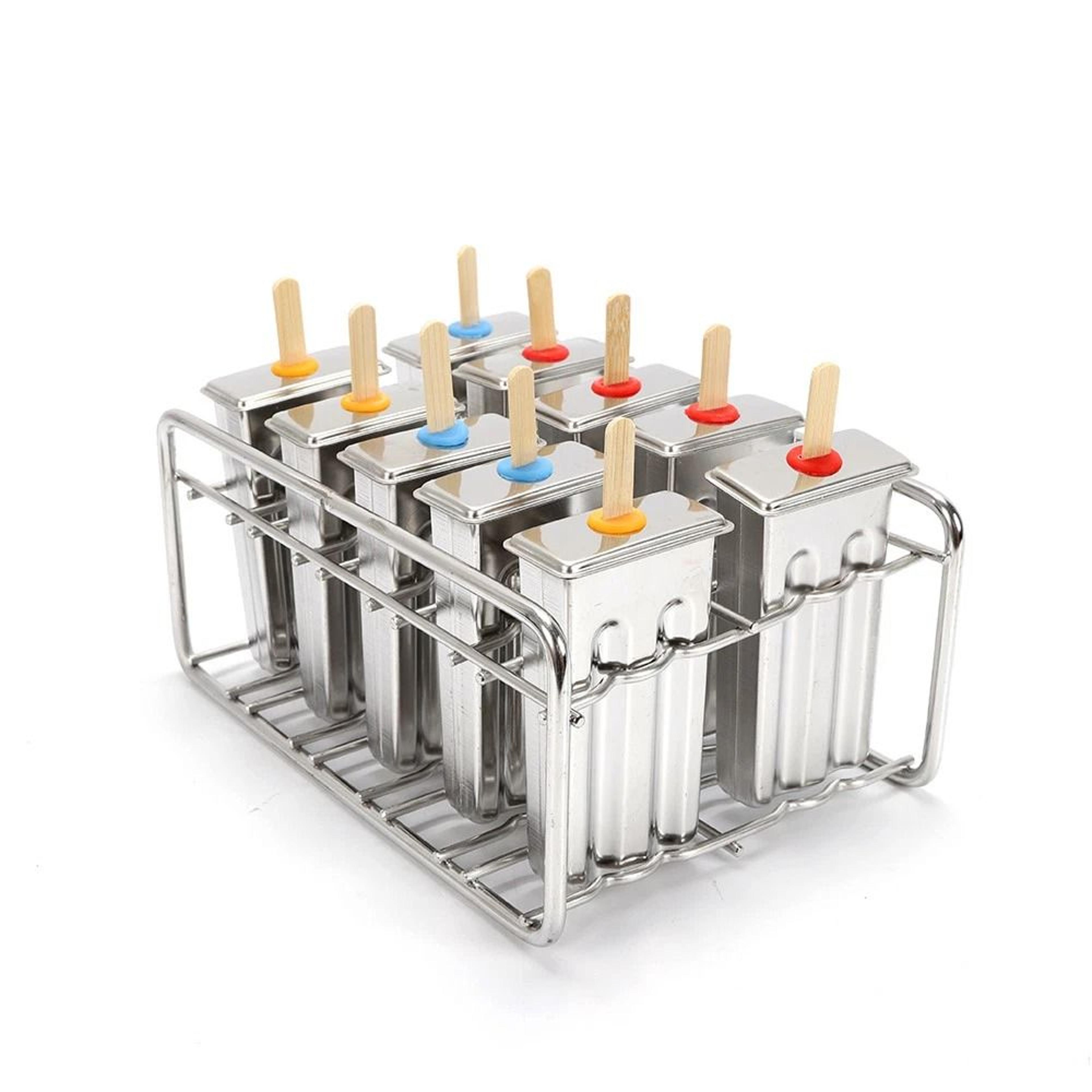 premium stainless steel popsicle molds set for diy ice pops