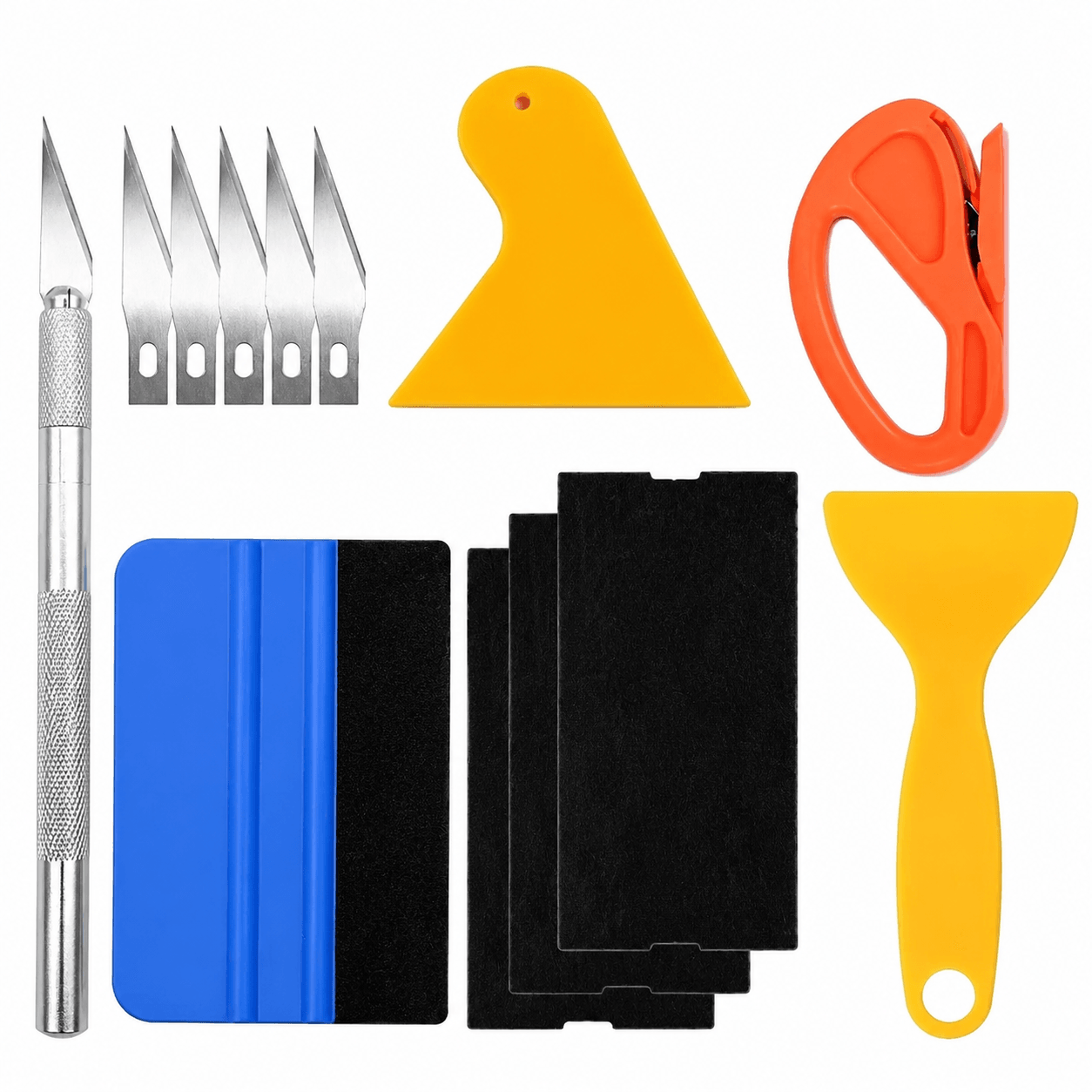 premium car window tint & vinyl wrap tool kit complete film application set
