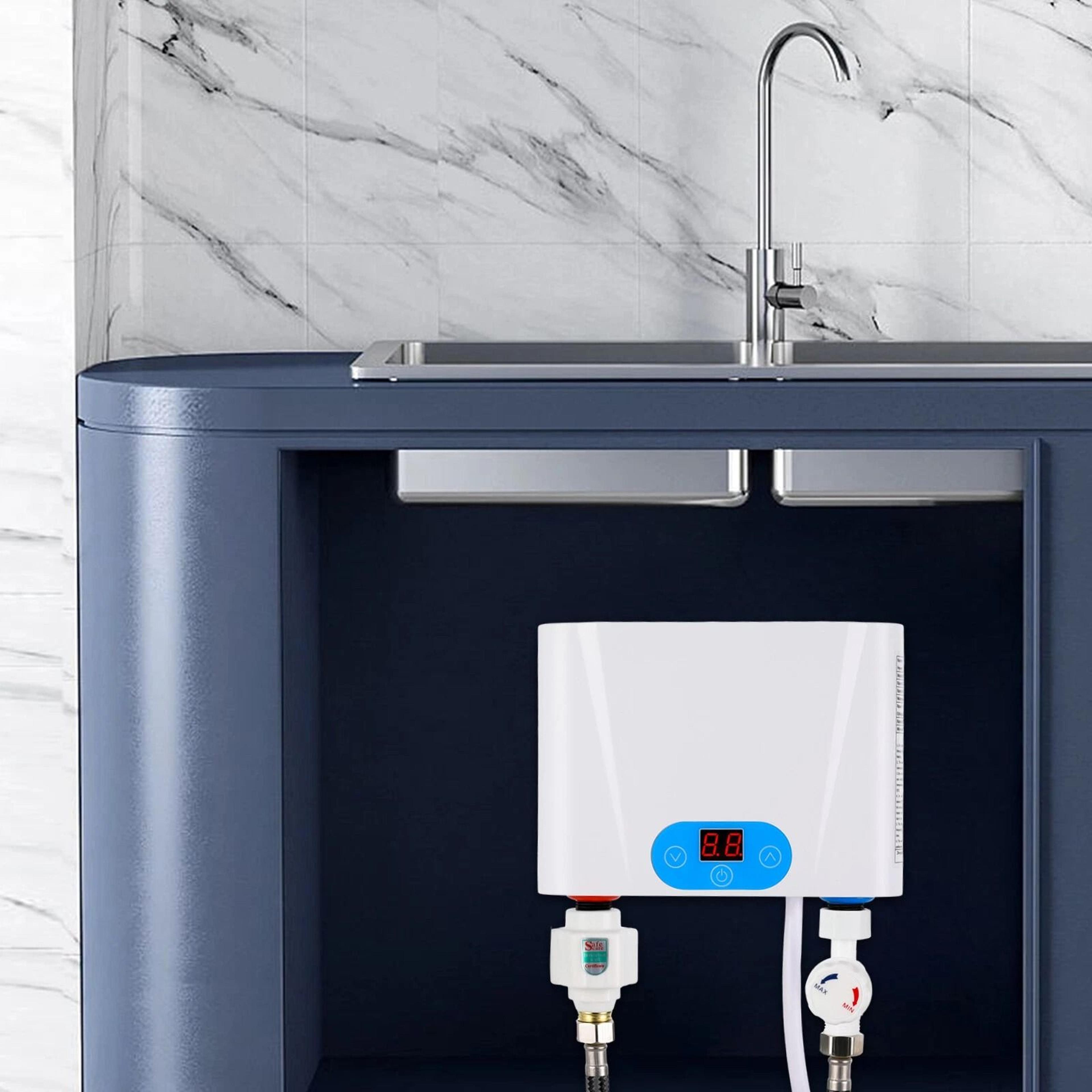 premium electric tankless water heater instant hot under sink water heater
