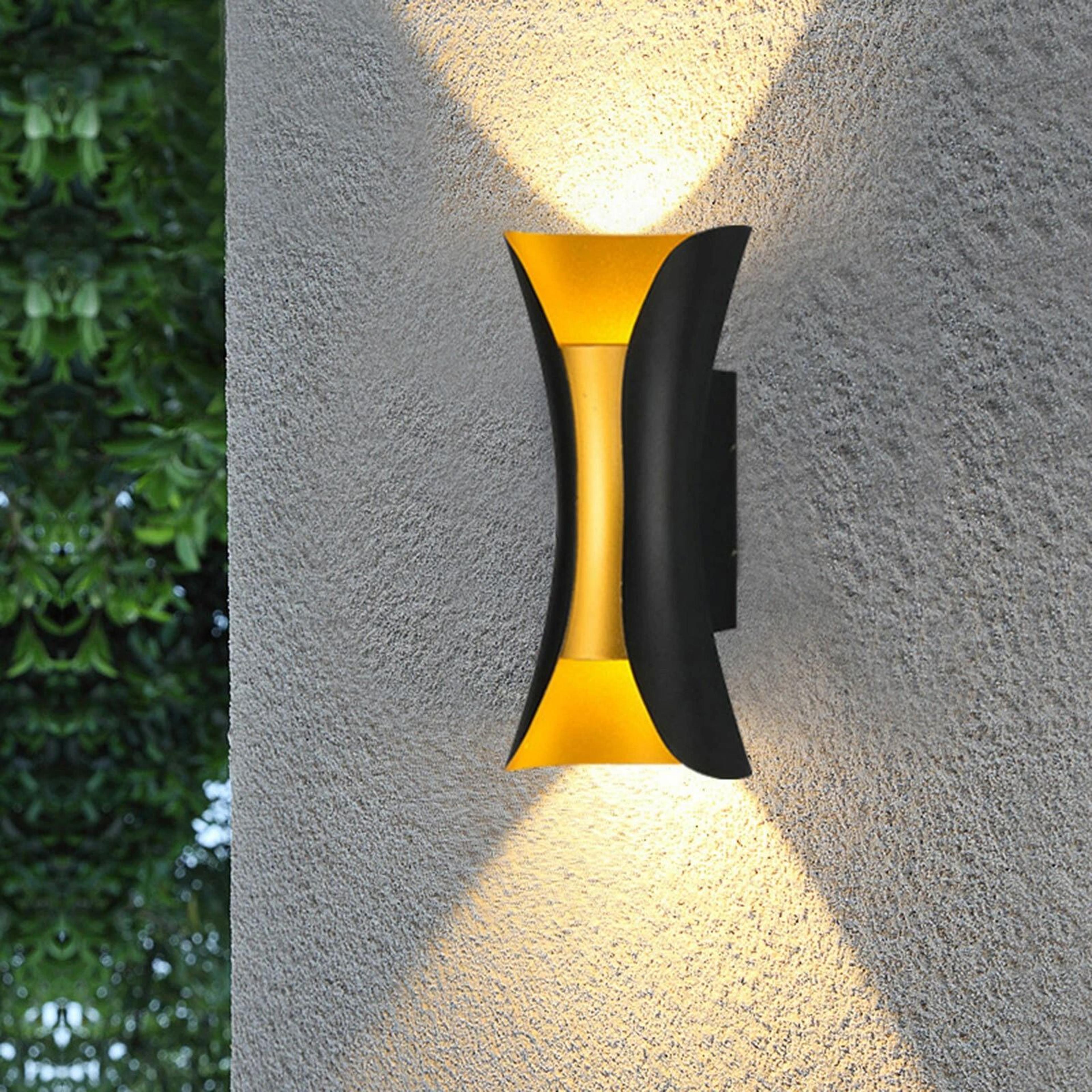 modern waterproof led wall sconce up down outdoor indoor light fixture
