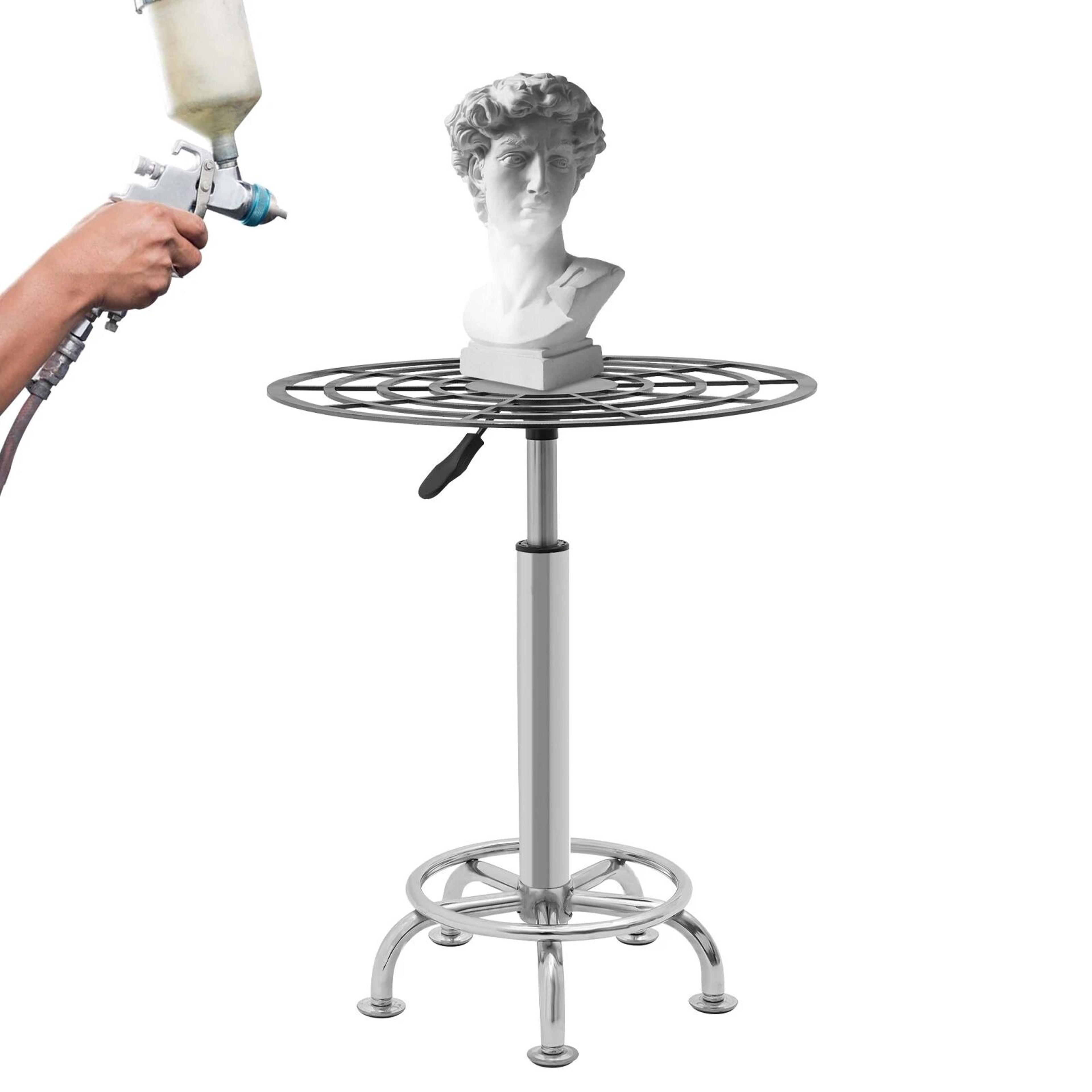 rotating stainless steel spray paint rack and drying stand for hobby and model painting