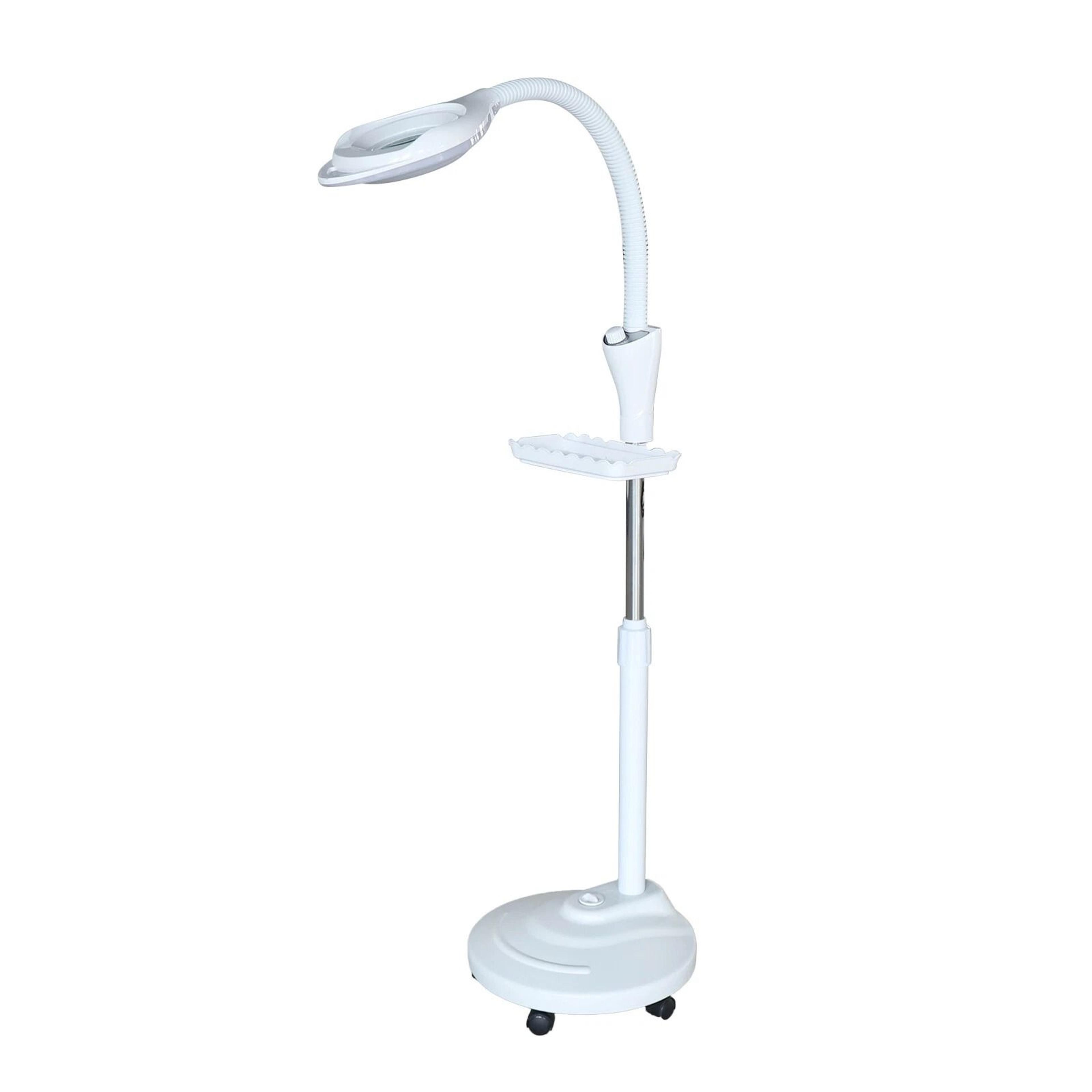 diopter led floor stand rolling magnifying lamp for facial skin care