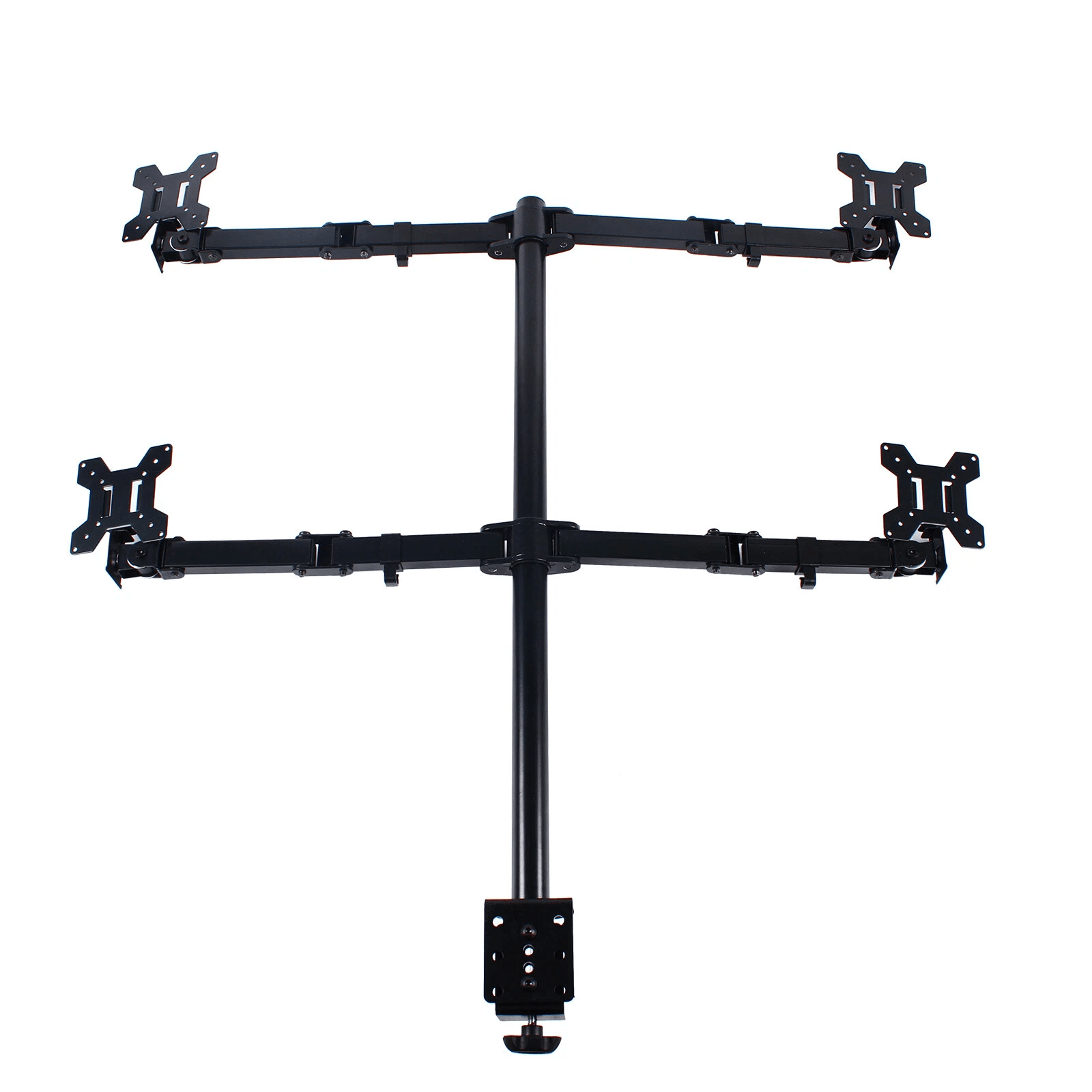 premium screen quad monitor stand heavy duty multi monitor mount for gaming & professional desks