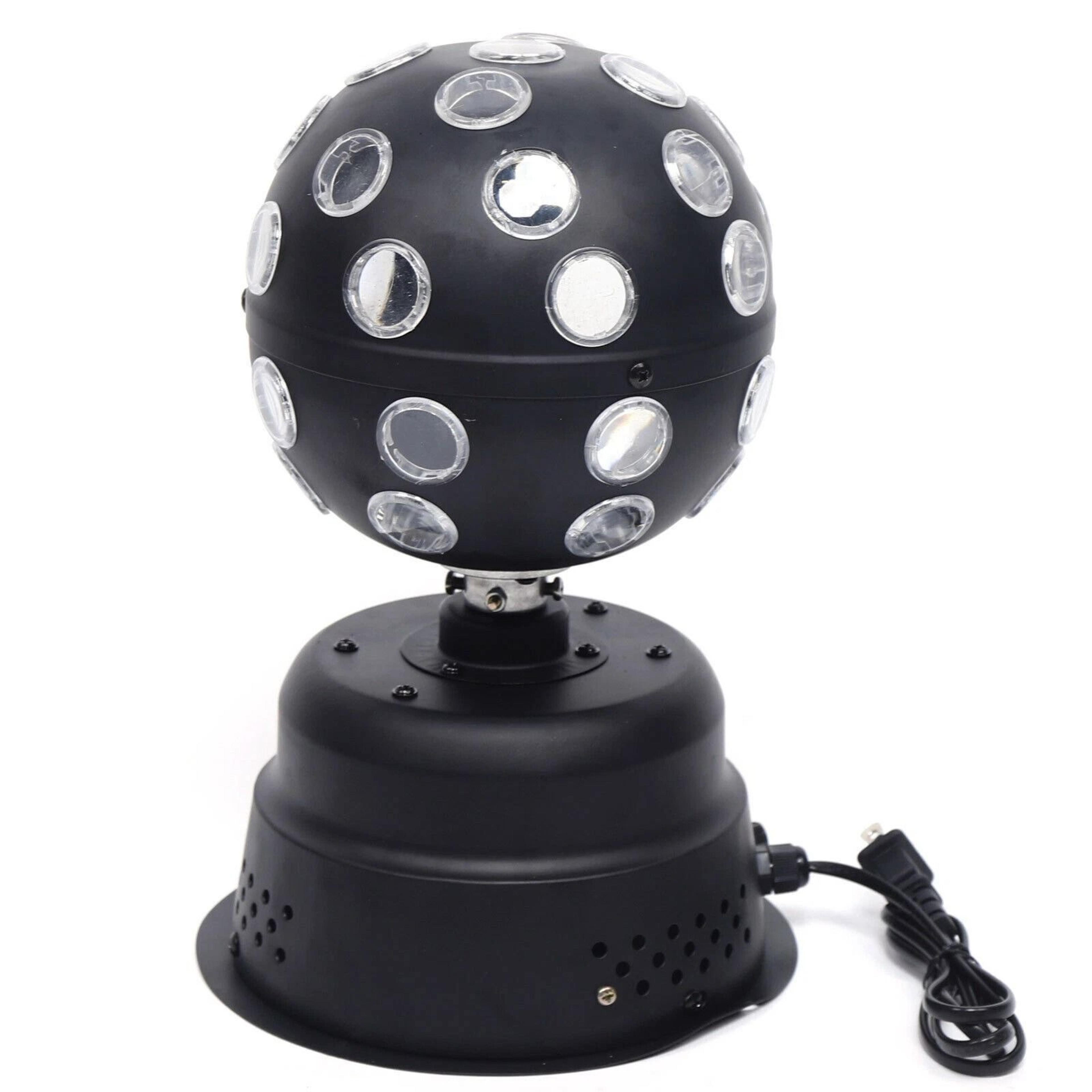 premium rgb led stage party lights with rotating disco ball & sound activated strobe light