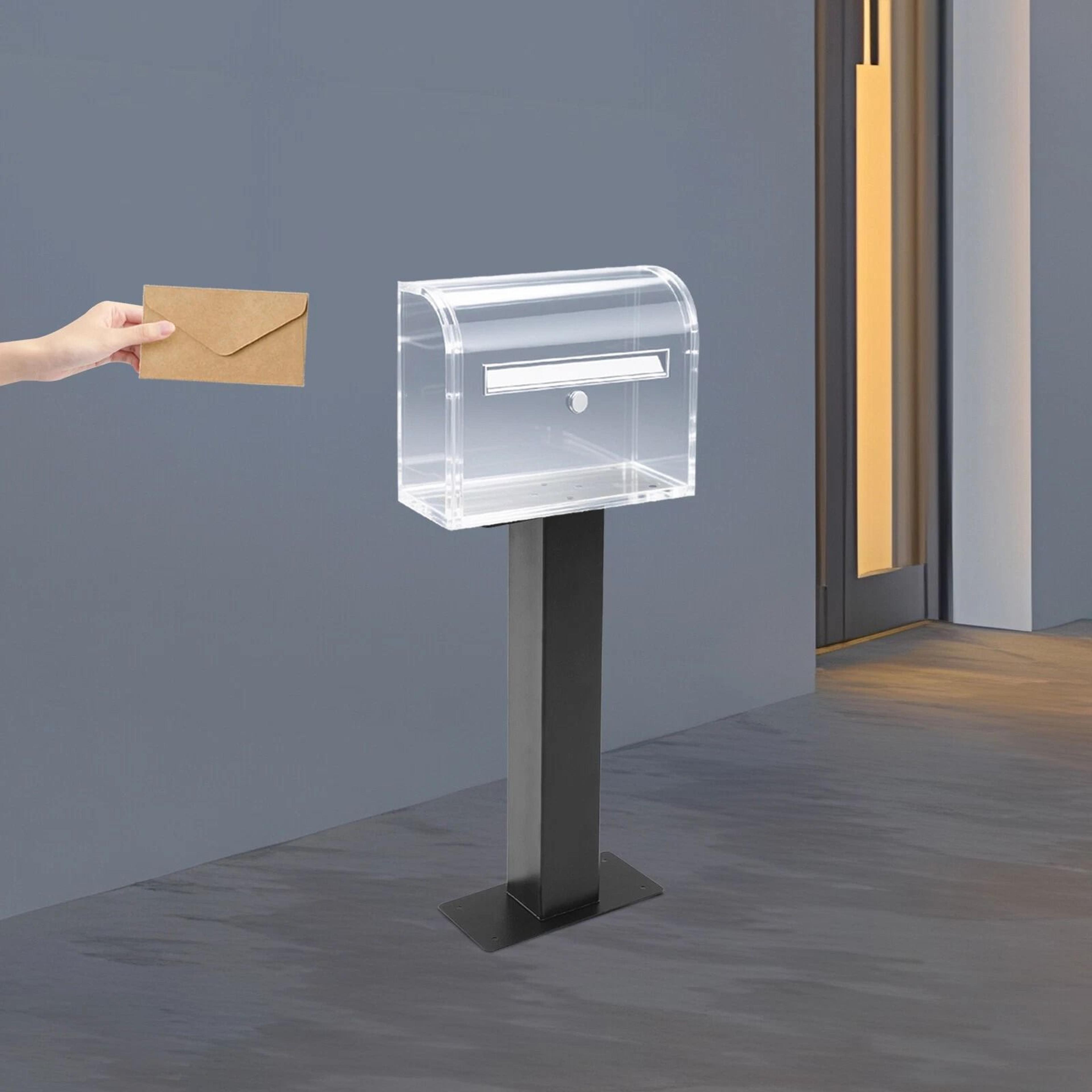 heavy duty steel ground mounted mailbox post for outdoor curbside installation