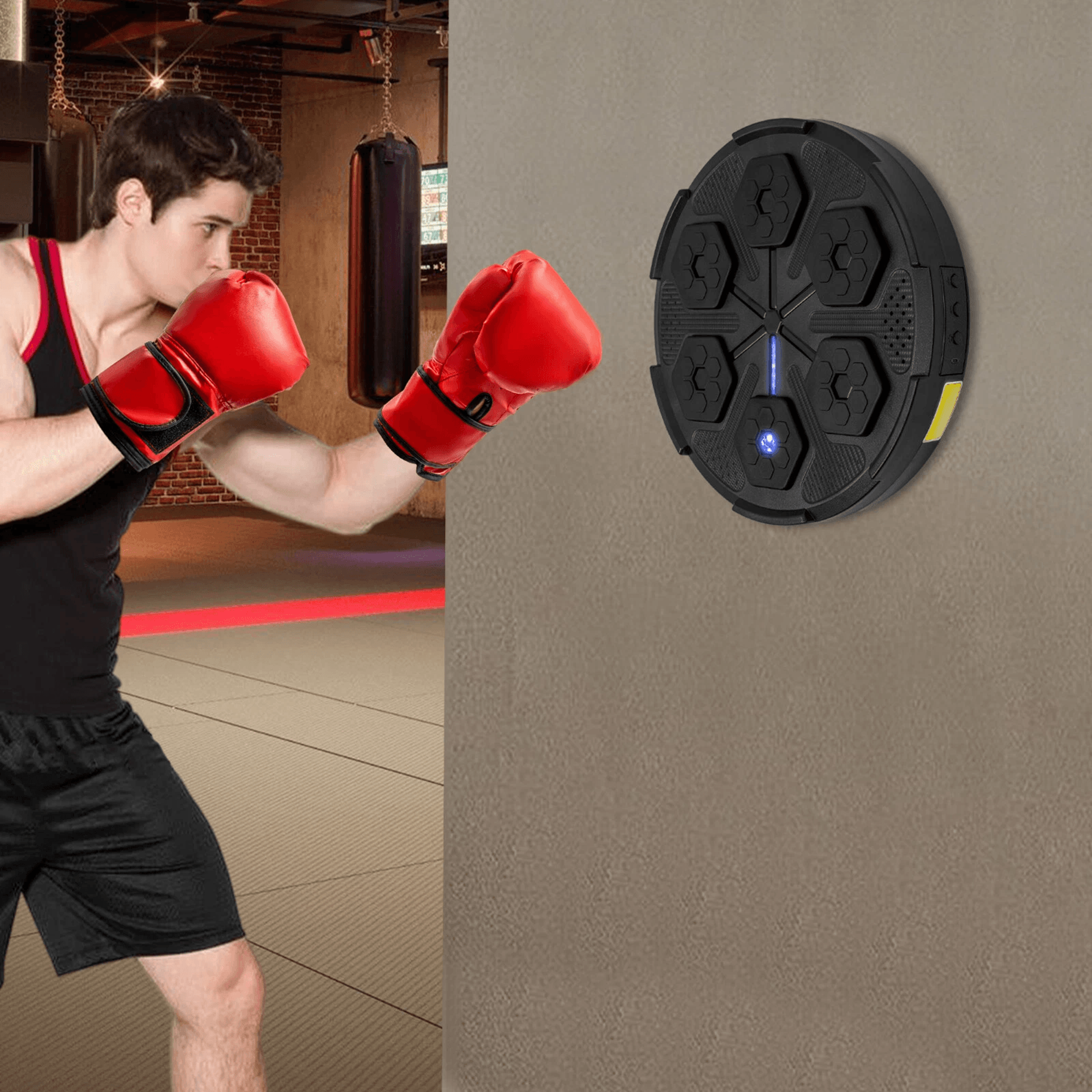 bluetooth music boxing machine wall mounted reaction trainer for home fitness