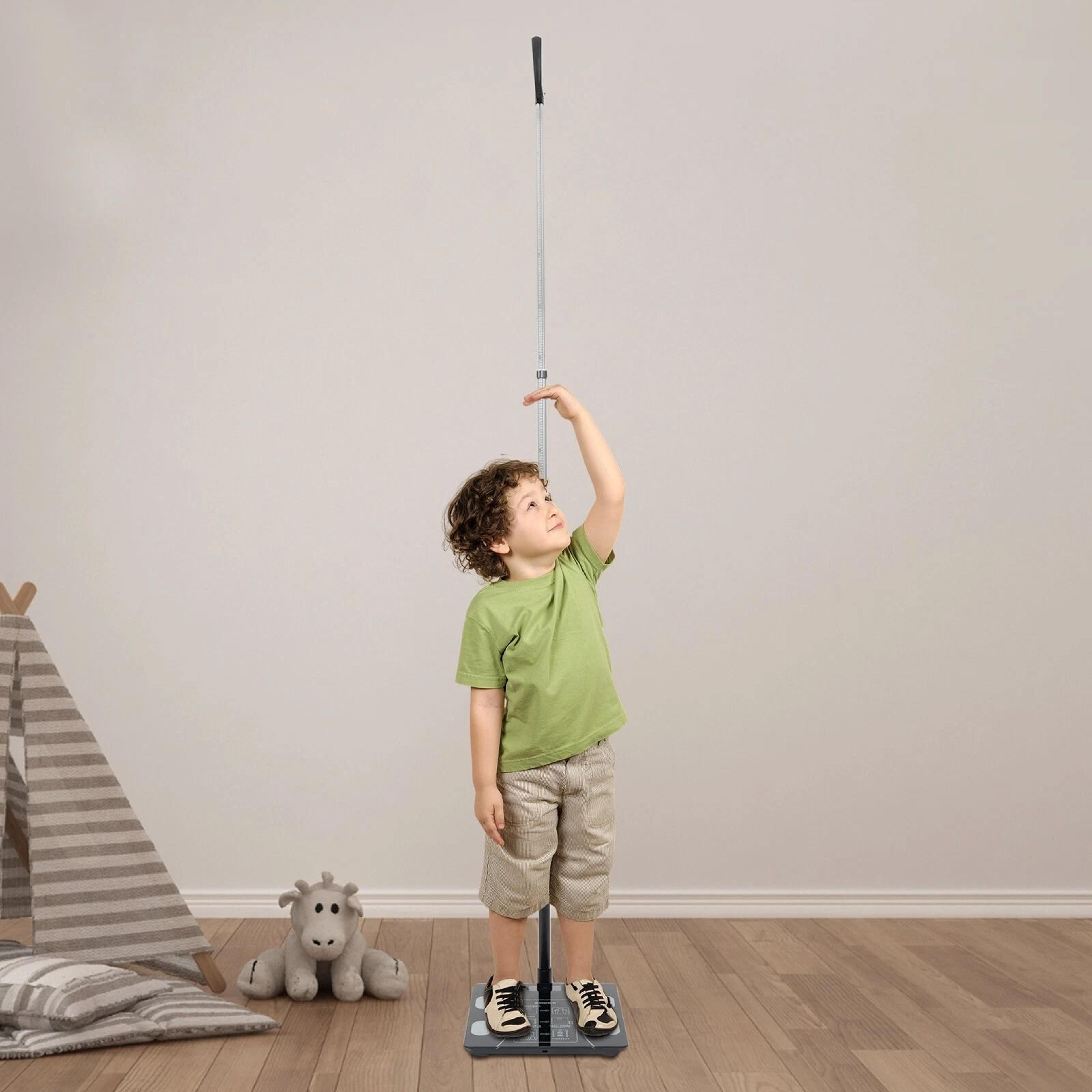 digital height and weight scale with height rod for home clinic and gym