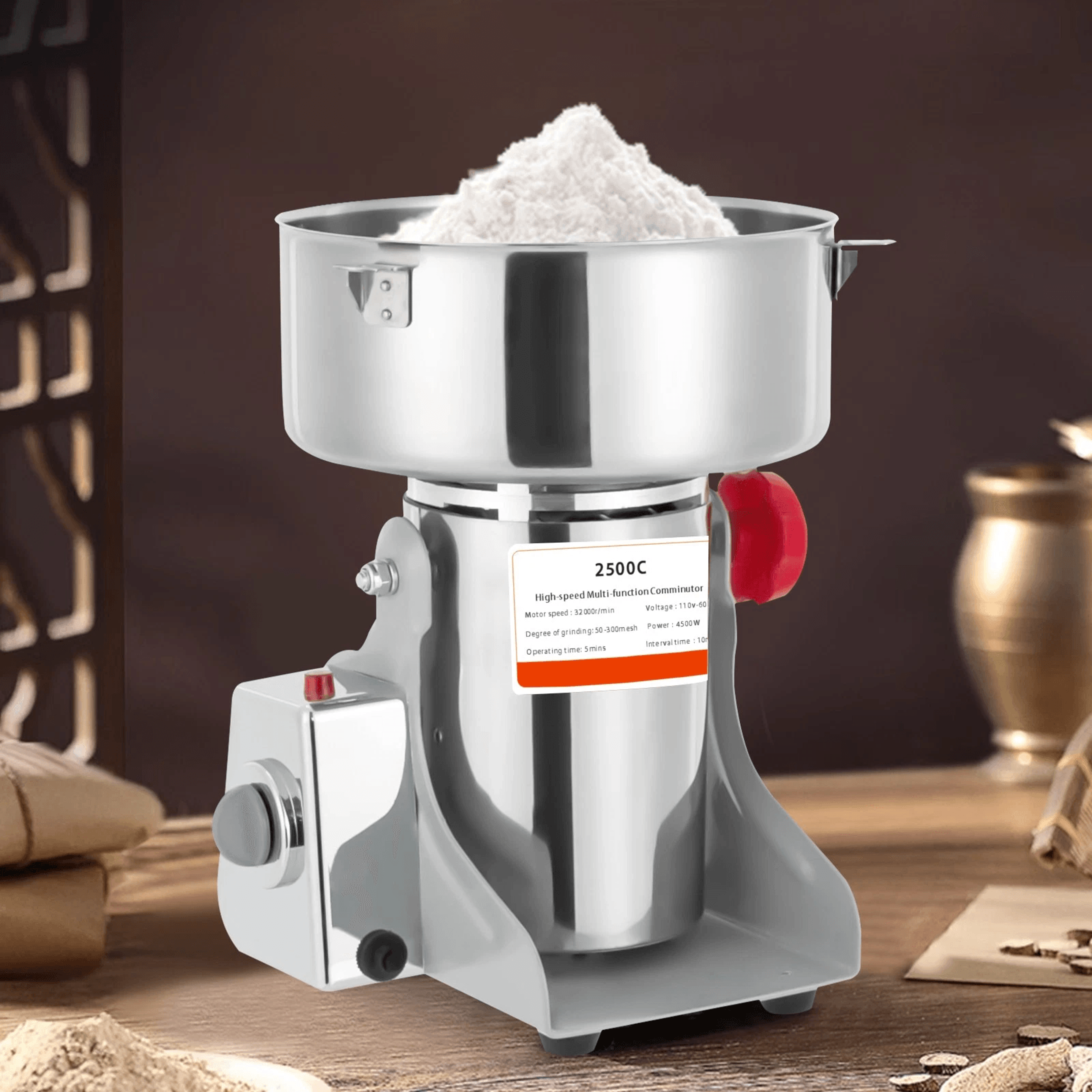 commercial spice grinder electric grain mill for fast dry grinding