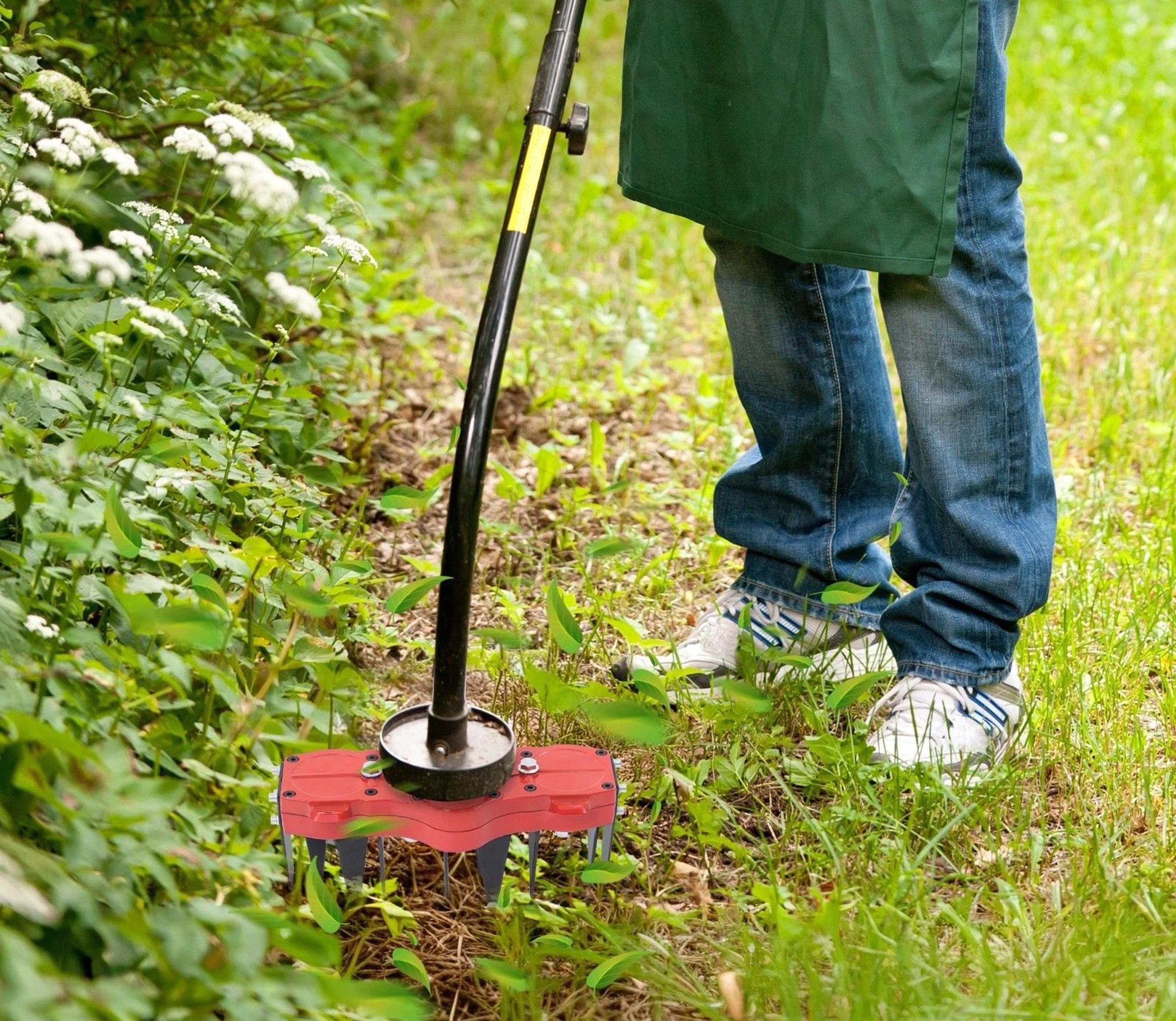 weeding wheel multi function lawn edger and heavy duty grass remover tool attachment for string trimmers