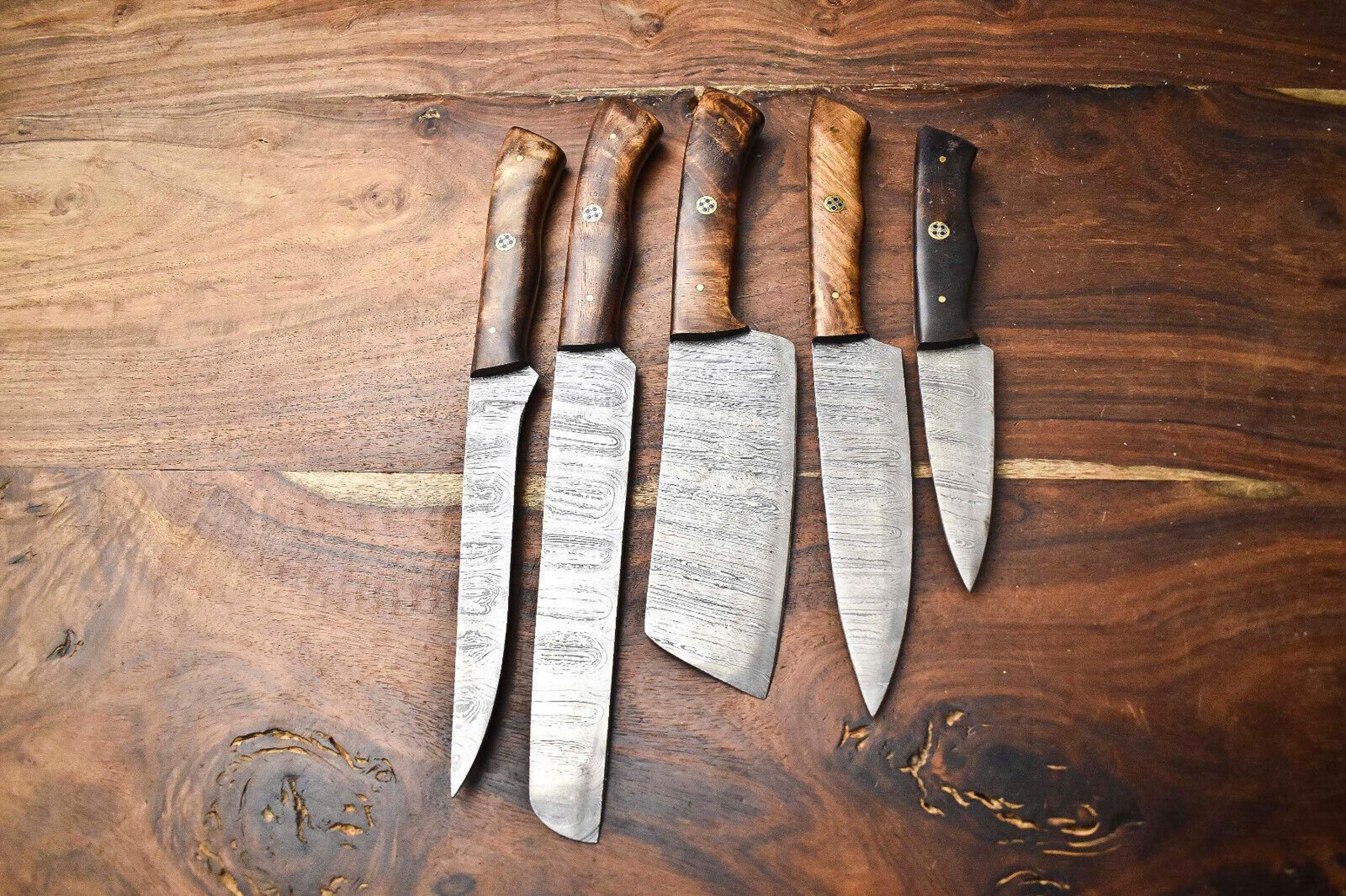 professional 5 piece damascus steel kitchen knife set – perfect for culinary experts