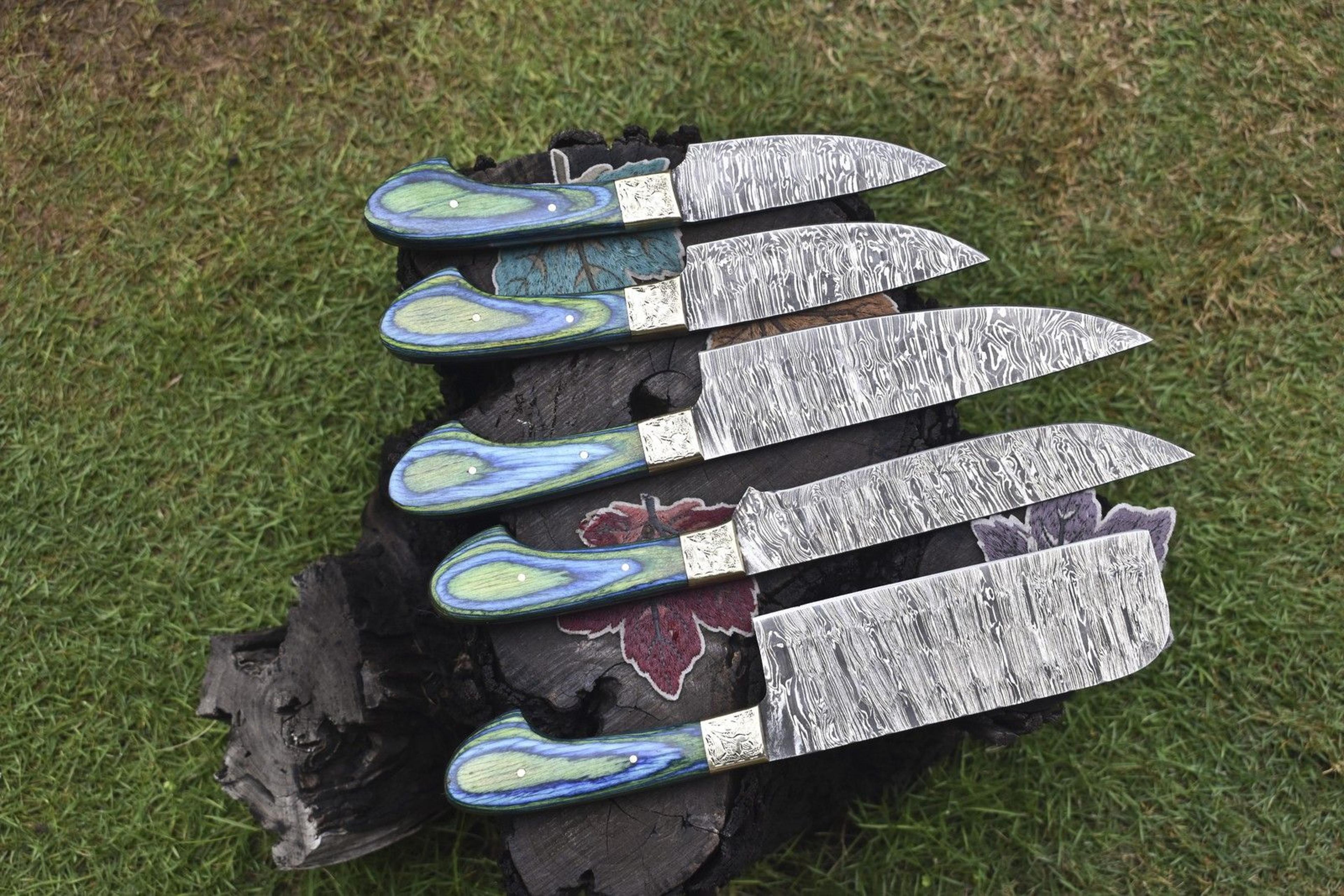 premium twist damascus steel chef knives | 9–13 inch handmade set