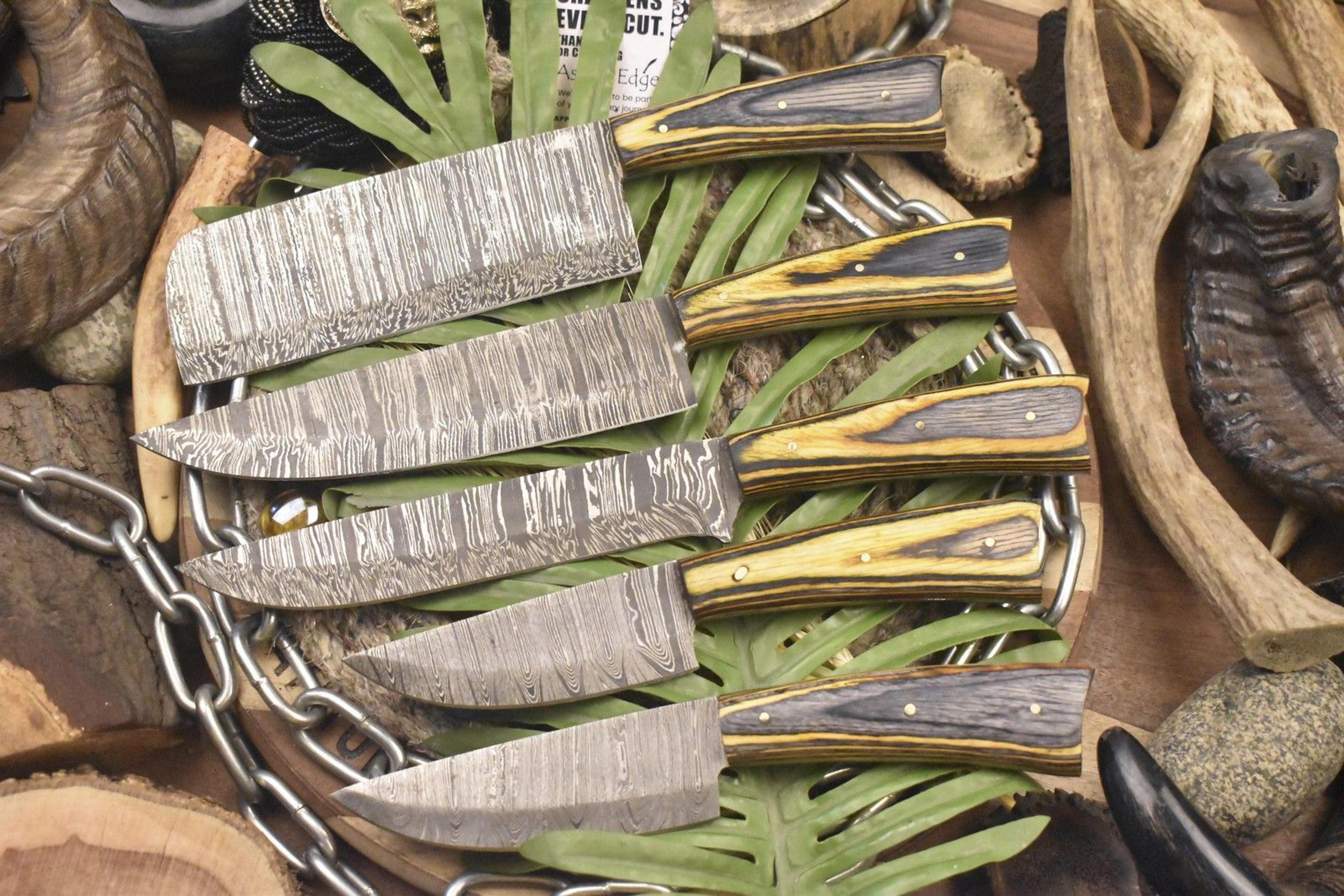 masterseries handmade damascus steel chef knives | professional 9–13 inch set