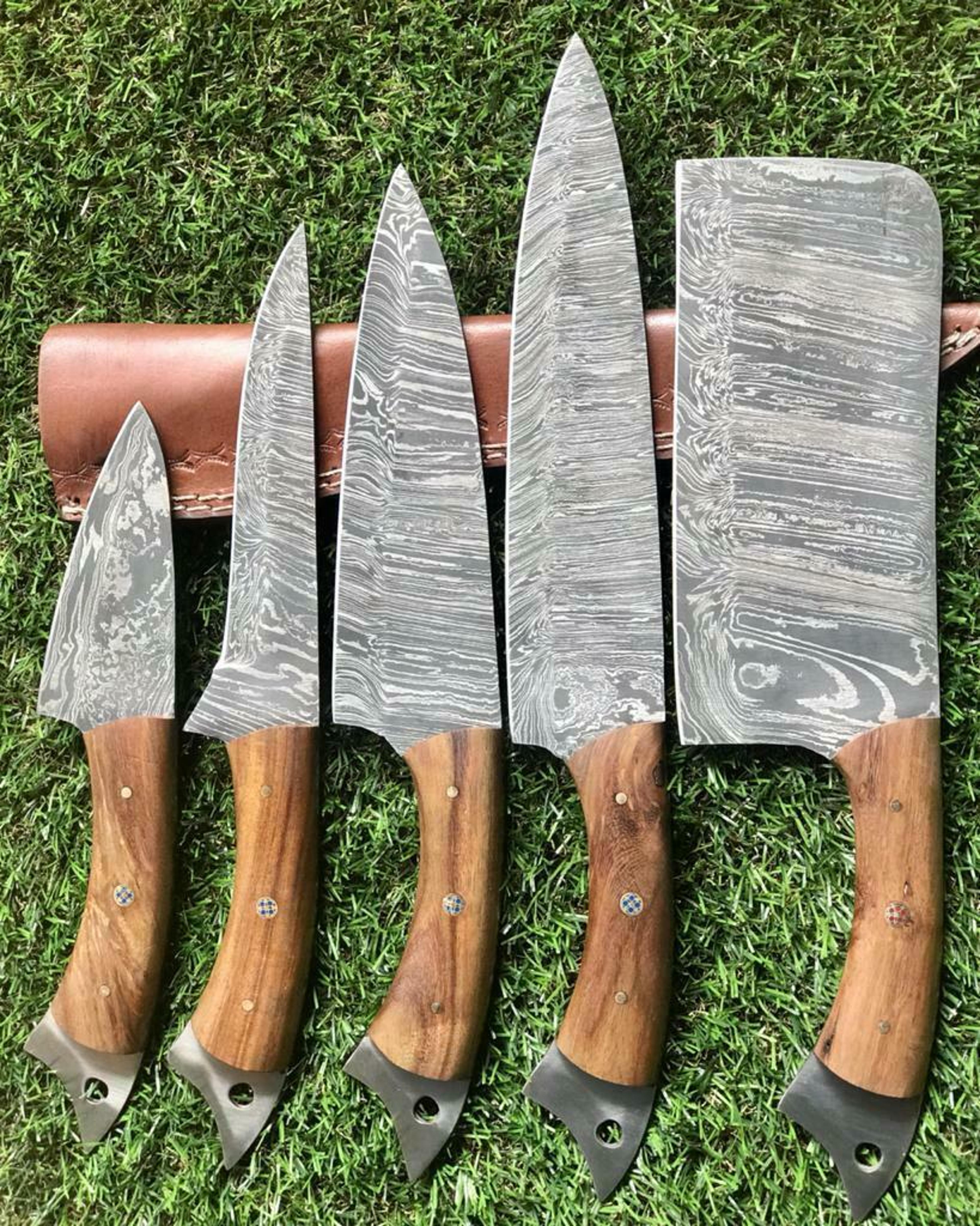 premium handmade damascus chef knife set | 9–13 inch blades
