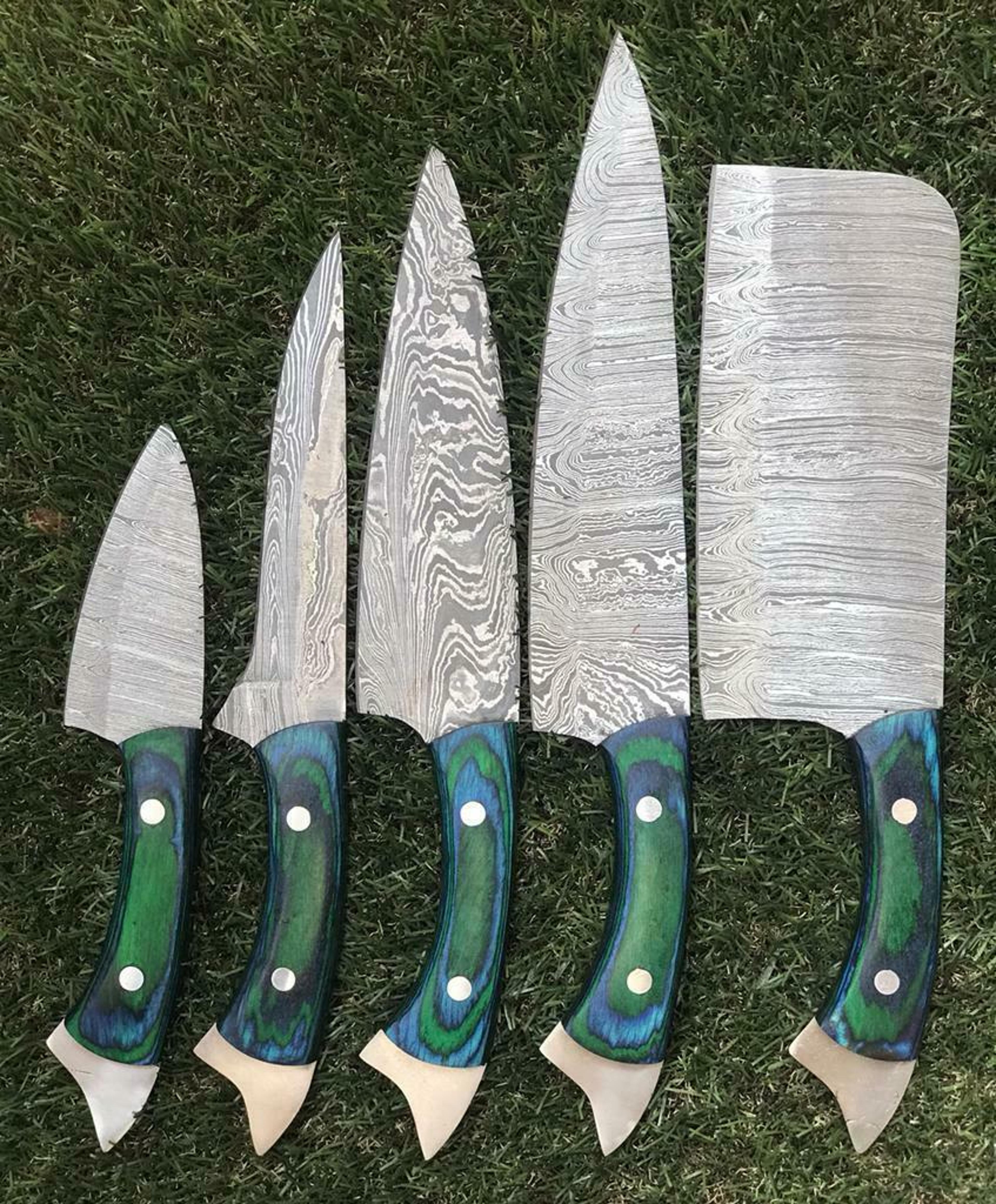 damascus steel kitchen knife set – artisan handcrafted chef tools